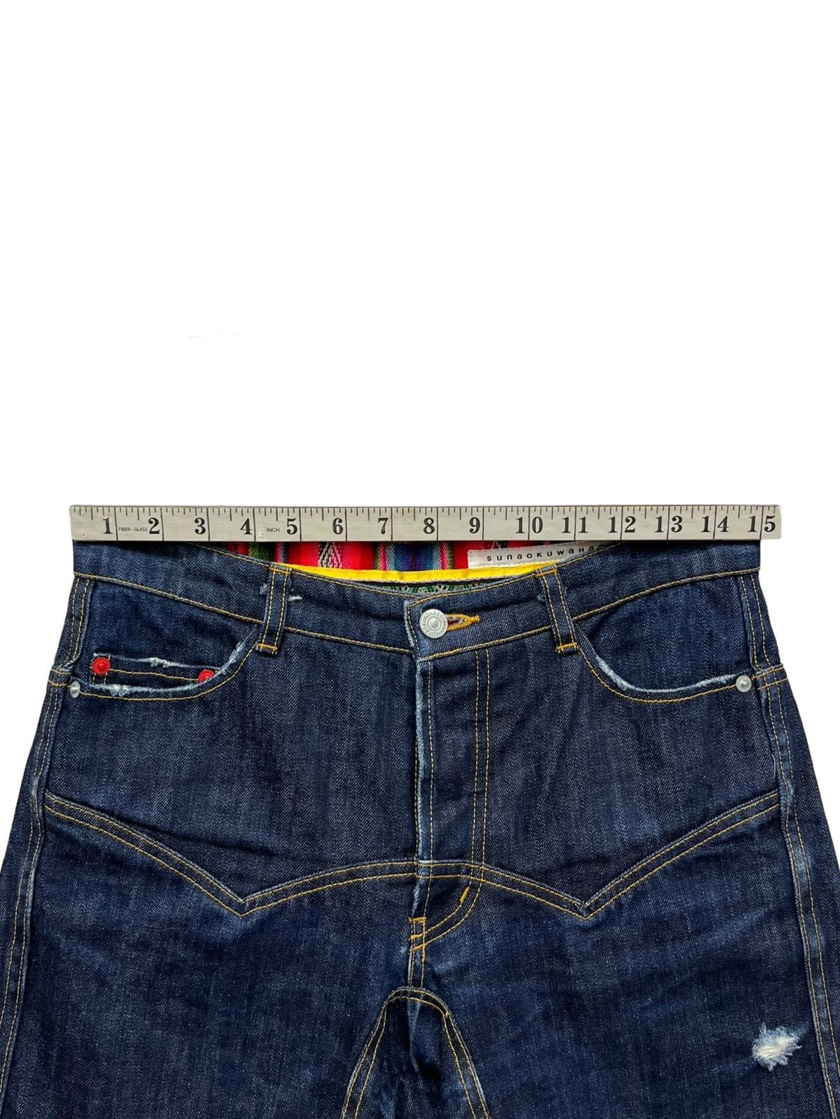 Sunao Kuwahara 🔥SUNAO KUWAHARA ISSEY MIYAKE Distressed Indigo Blue Shorts Size 30" / US 8 / IT 44 - 13 Thumbnail
