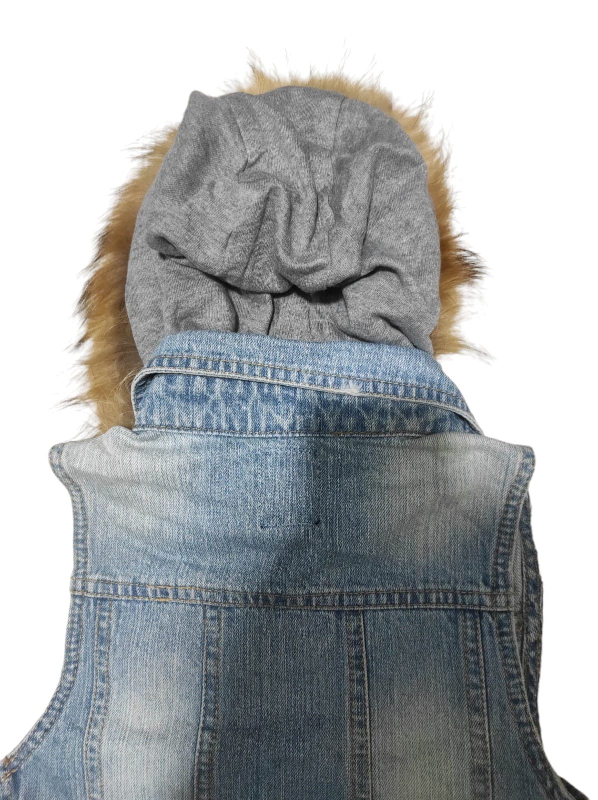 14th Addiction Ghost Of Halem Vest Denim Fur Hoodie Jacket i6w9 lgb style Size XS / US 0-2 / IT 36-38 - 4 Thumbnail