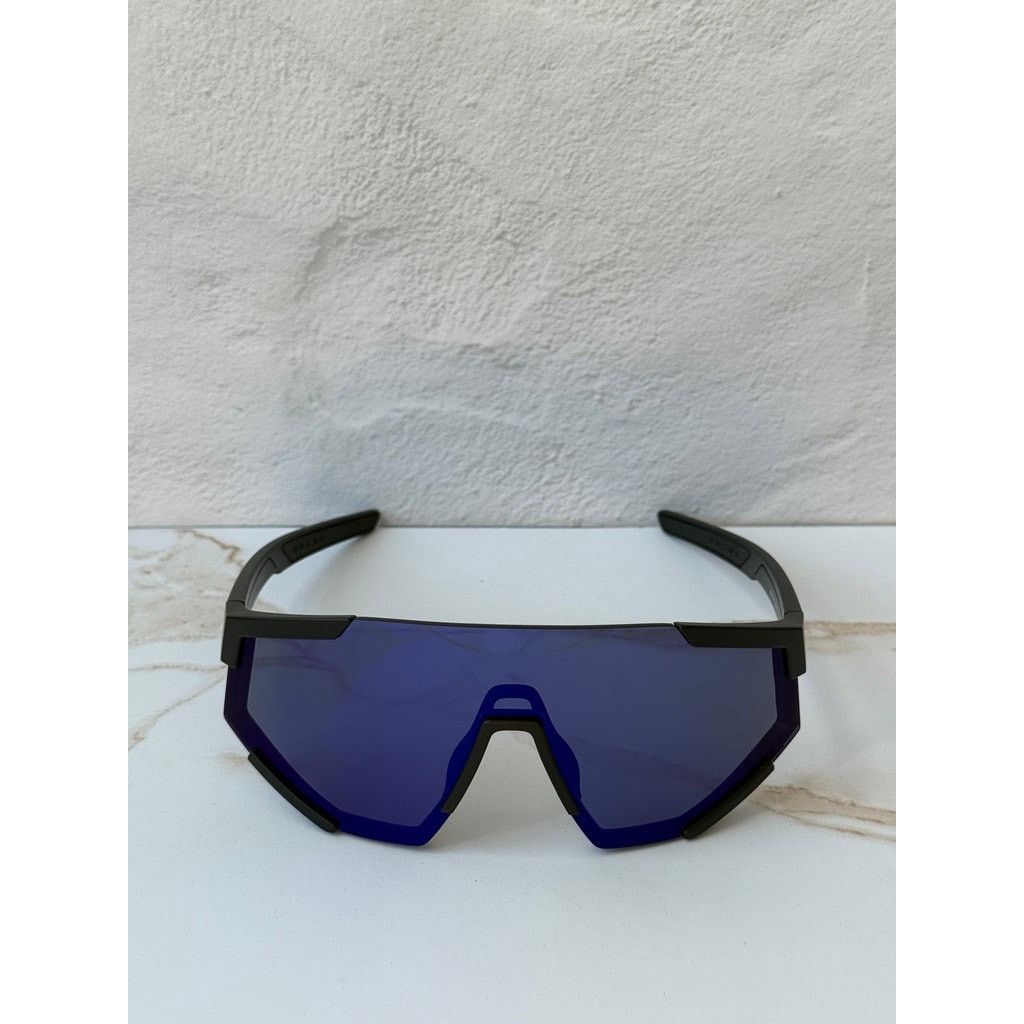 Prada NEW Prada Sport PS04WS Sunglasses in Black Blue Mirror $480 Size ONE SIZE - 5 Thumbnail