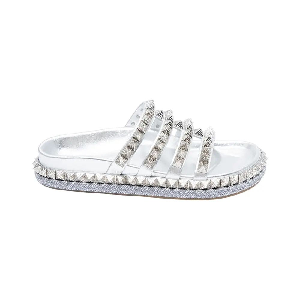 Christian Louboutin os11x0126 Pyra Hallulila Sandals in Silver Size US 11 / IT 41 - 1 Thumbnail