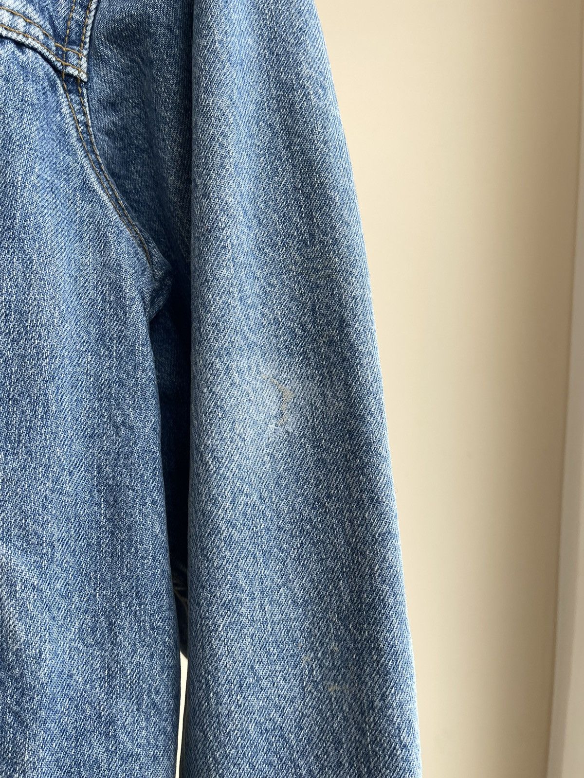 Levi's Type 3 Flannel Blanked Lined Washed Denim Trucker Jacket 90s Size US M / EU 48-50 / 2 - 16 Thumbnail