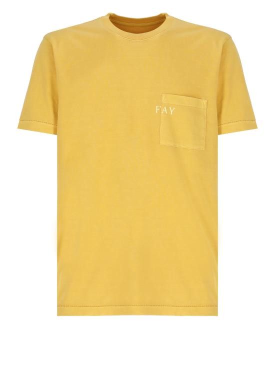 Fay FAY Men T-Shirts NPMB350132TUY1 G400 Yellow Size US M / EU 48-50 / 2 - 1 Thumbnail