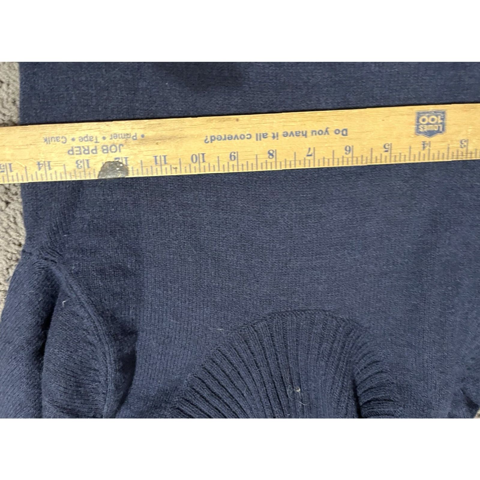 Gap GAP Women's Pullover Solid Turtleneck Sweater XS Navy Blue Cotton Ribbed Womens Size XS / US 0-2 / IT 36-38 - 4 Thumbnail