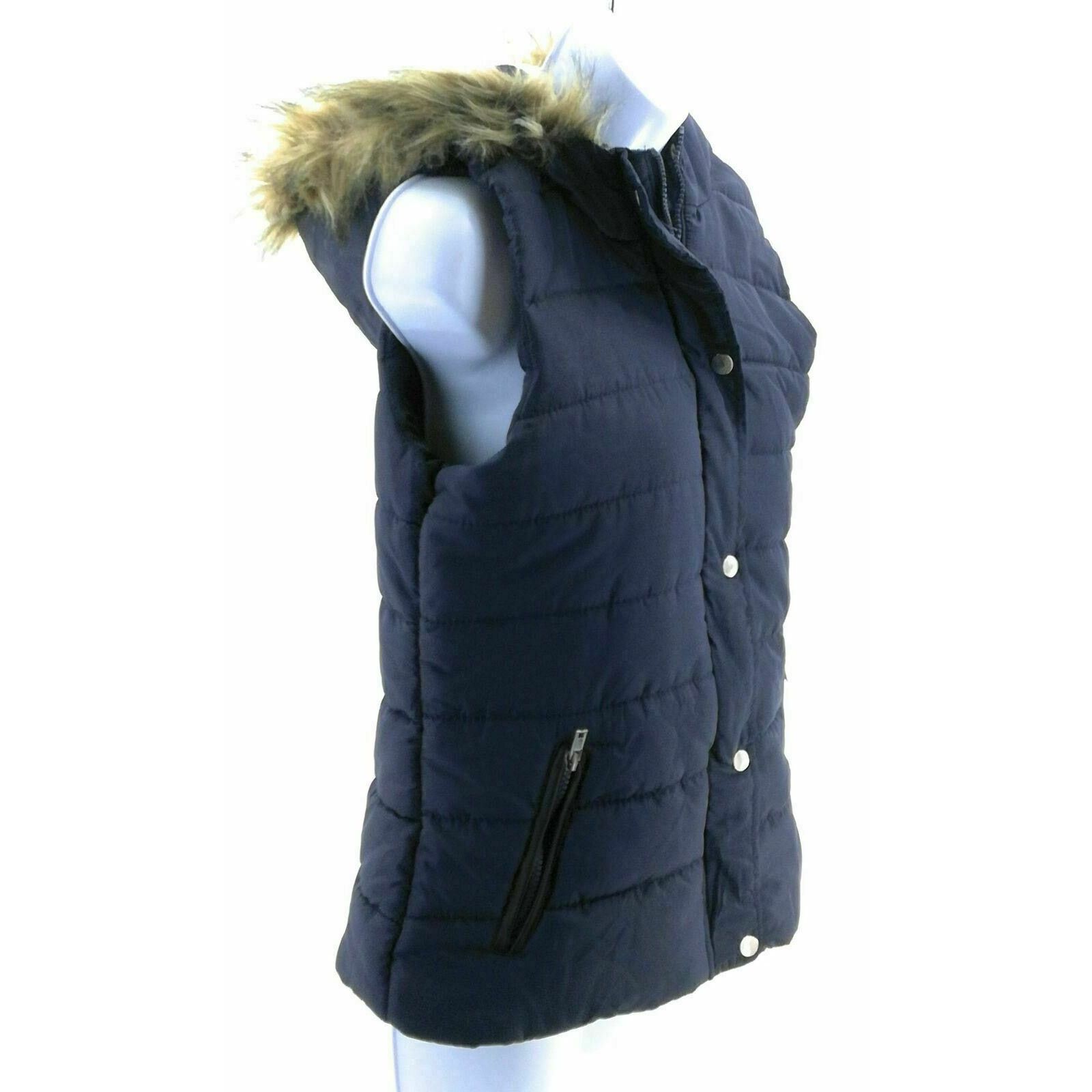 Other Forever Flower Navy Blue Hooded Puffer Vest - Size Small Size S / US 4 / IT 40 - 2 Thumbnail