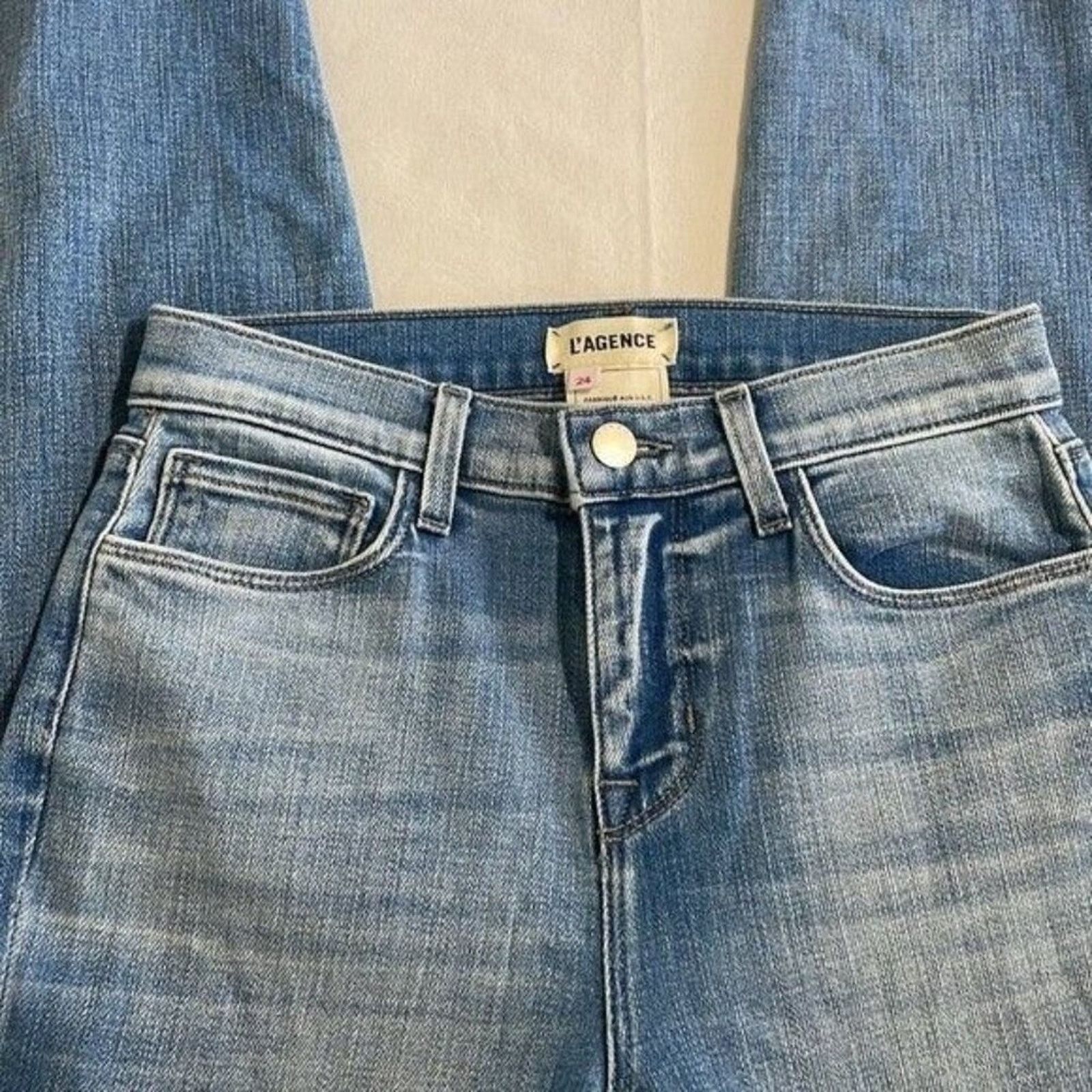 L'AGENCE L’agence Jeans El Matador Slim High Rise Distressed Size 24 Size 24" / US 00 / IT 34 - 6 Thumbnail