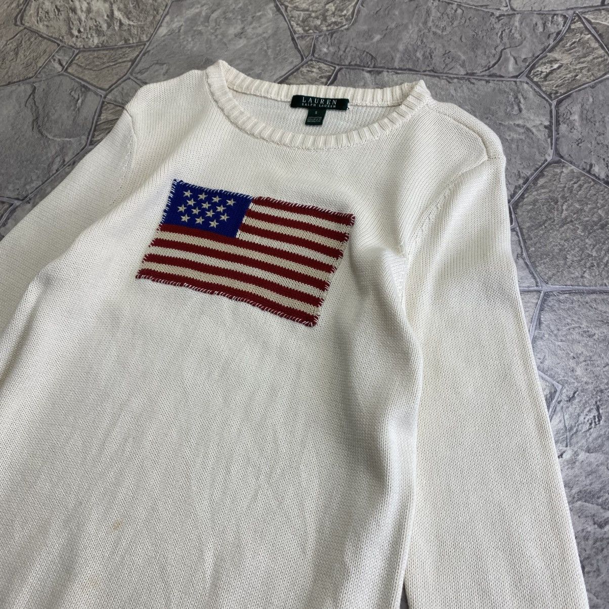 Polo Ralph Lauren Polo ralph lauren USA sweater knit cotton navy flag mens Size US S / EU 44-46 / 1 - 2 Thumbnail