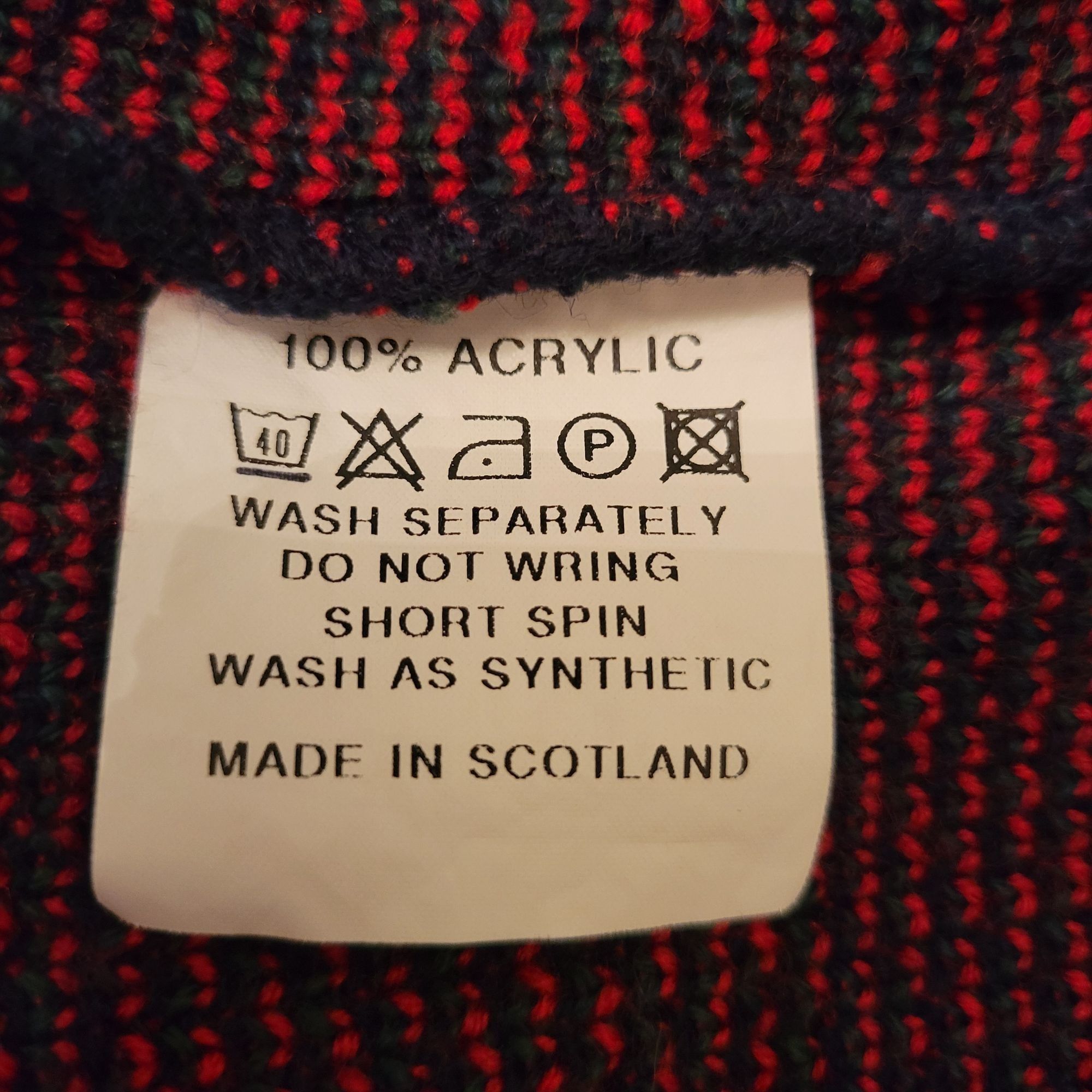 Other Vintage Rannoch Tartan Plaid Cardigan Sweater S Red Navy Acr Size S / US 4 / IT 40 - 3 Thumbnail