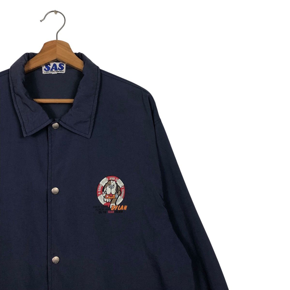 Japanese Brand 📌Vintage Coach Jacket SAS Big Logo Cartoon Embroidery Size US L / EU 52-54 / 3 - 7 Thumbnail