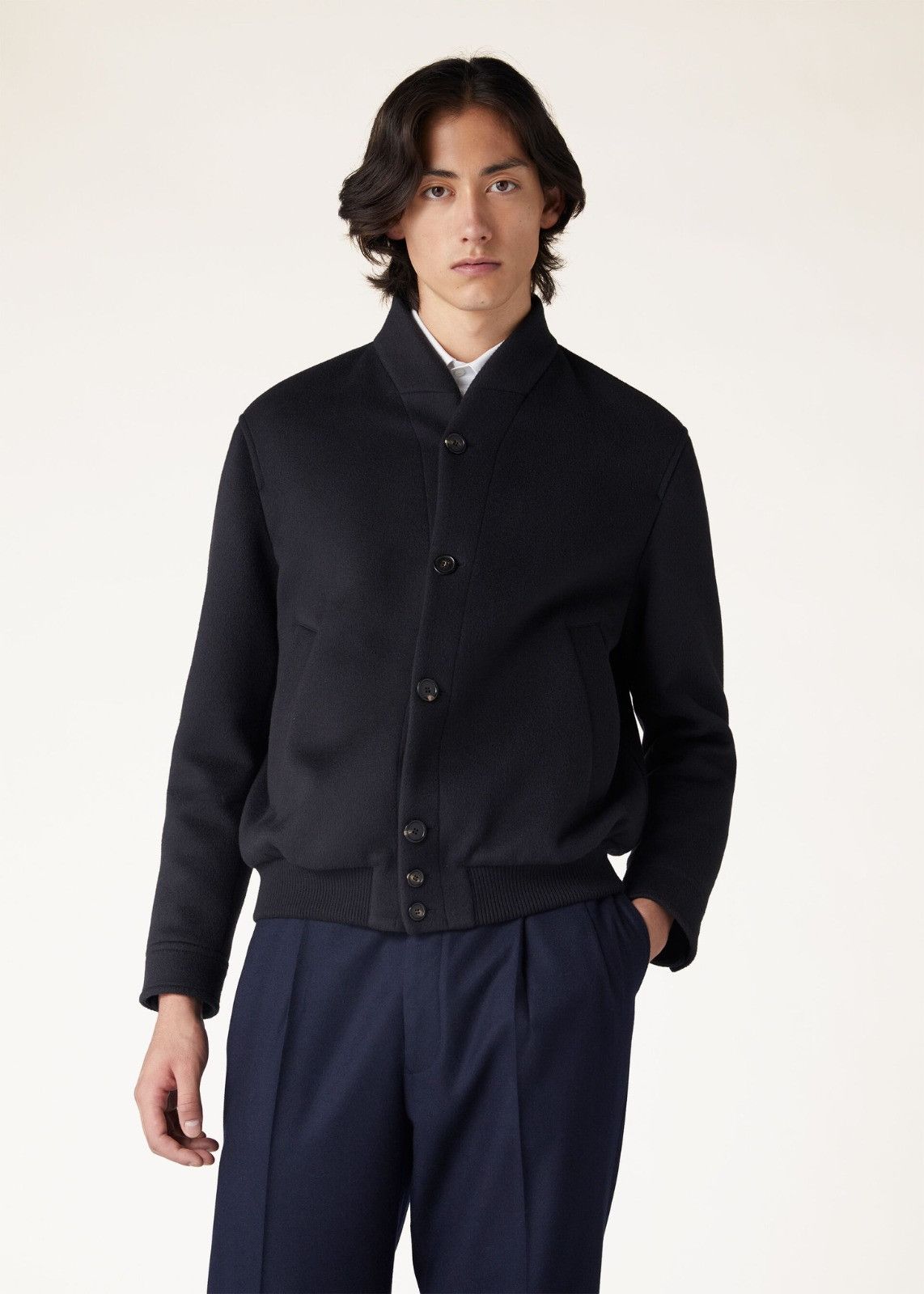 Loro Piana o1srvl11e0125 Gaikan Bomber Jacket in Navy Blue Size US XL / EU 56 / 4 - 5 Thumbnail