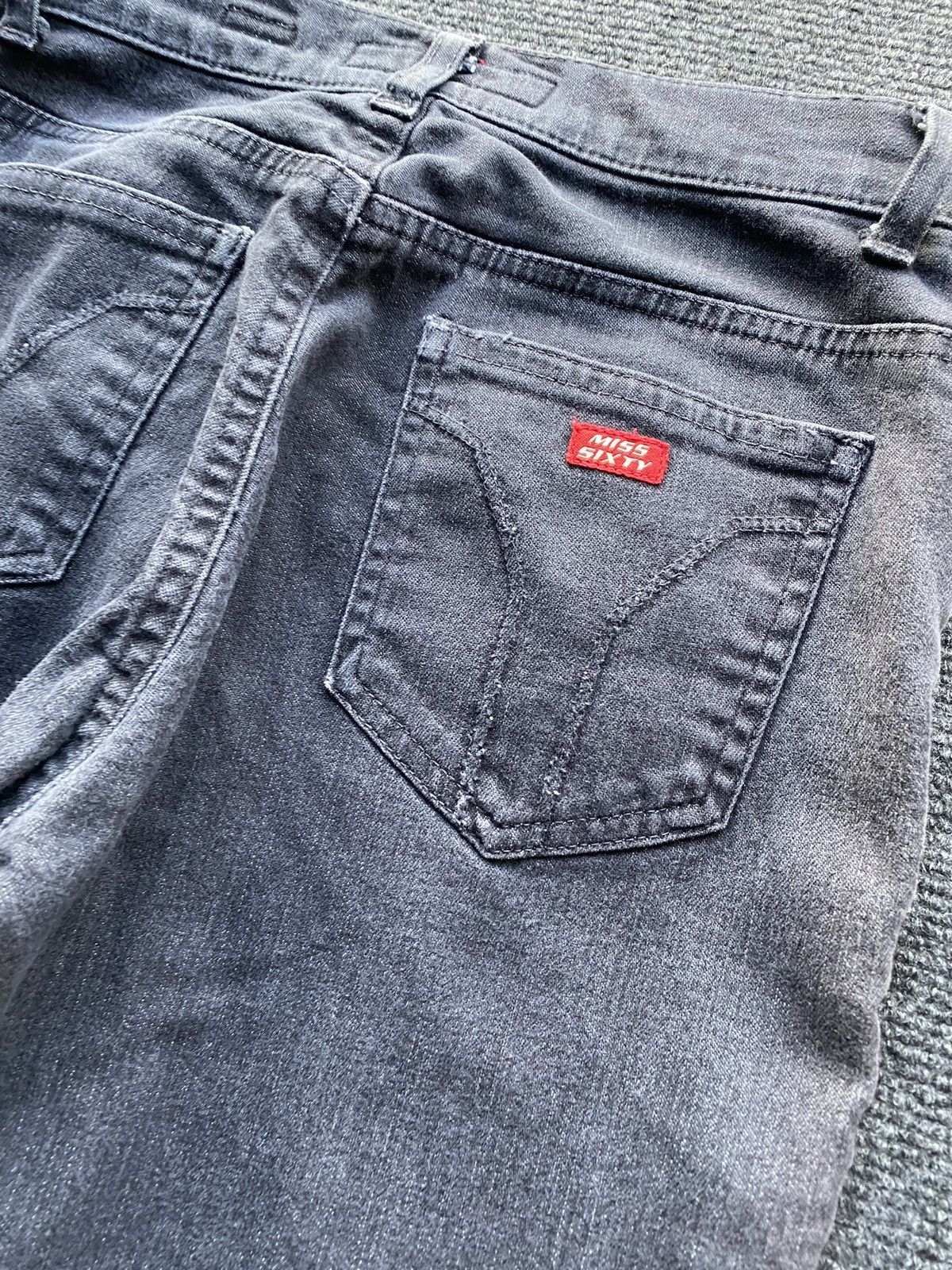 Miss Sixty 🔥Miss Sixty Bootcut Gray 25 Jeans gothic emo alt rare Size 25" / US 0 / IT 36 - 14 Thumbnail
