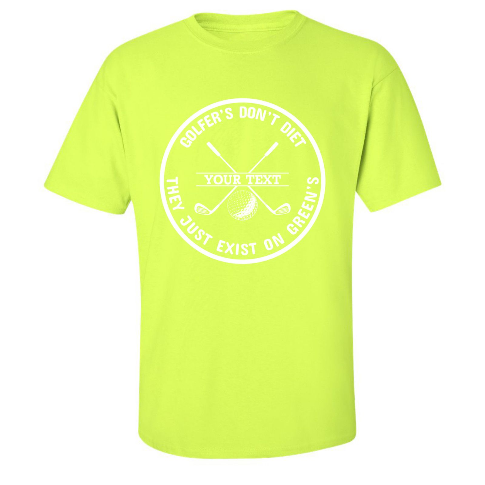 Gildan Golfers Don't Diet Personalized Name Golf Clubs Ball T-Shirt Size US XL / EU 56 / 4 - 24 Thumbnail