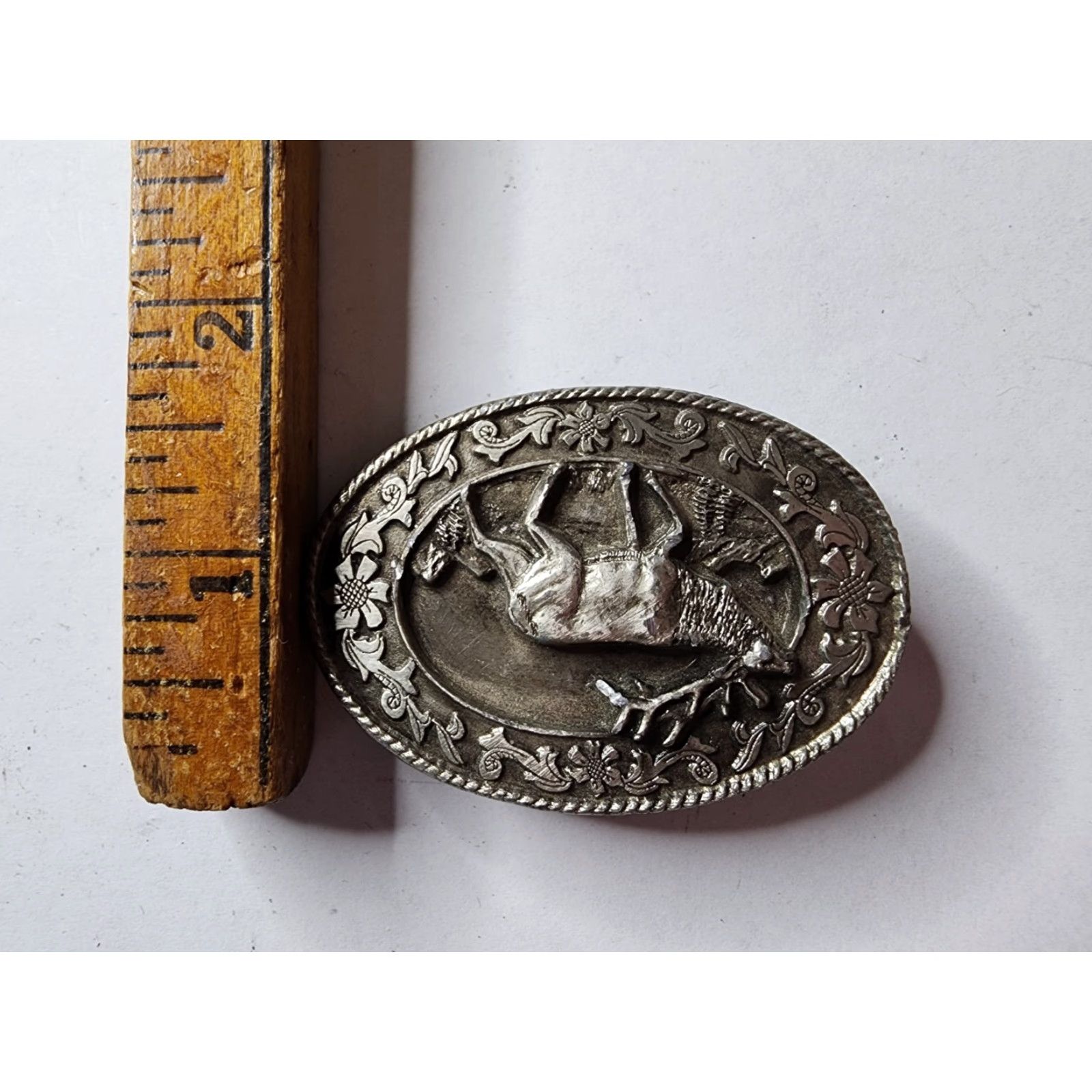 Vintage VINTAGE Siskiyou Elk Hunting Belt Buckle Sportsman Silver 1980s Adult Unisex Size ONE SIZE - 5 Thumbnail