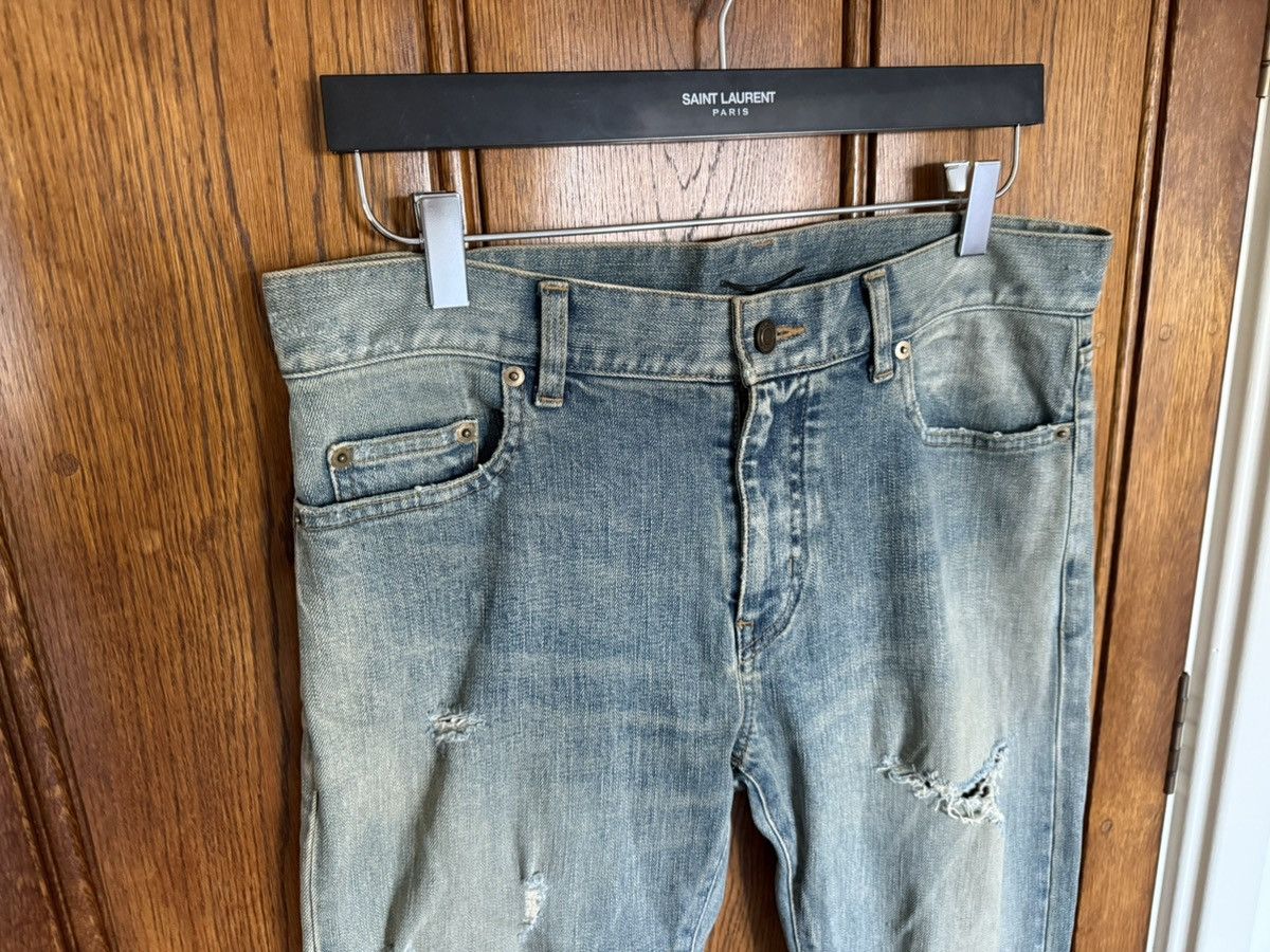 Saint Laurent Paris FW16 Saint Laurent Palladium trash crash ripped D02 jeans Size US 31 - 14 Thumbnail