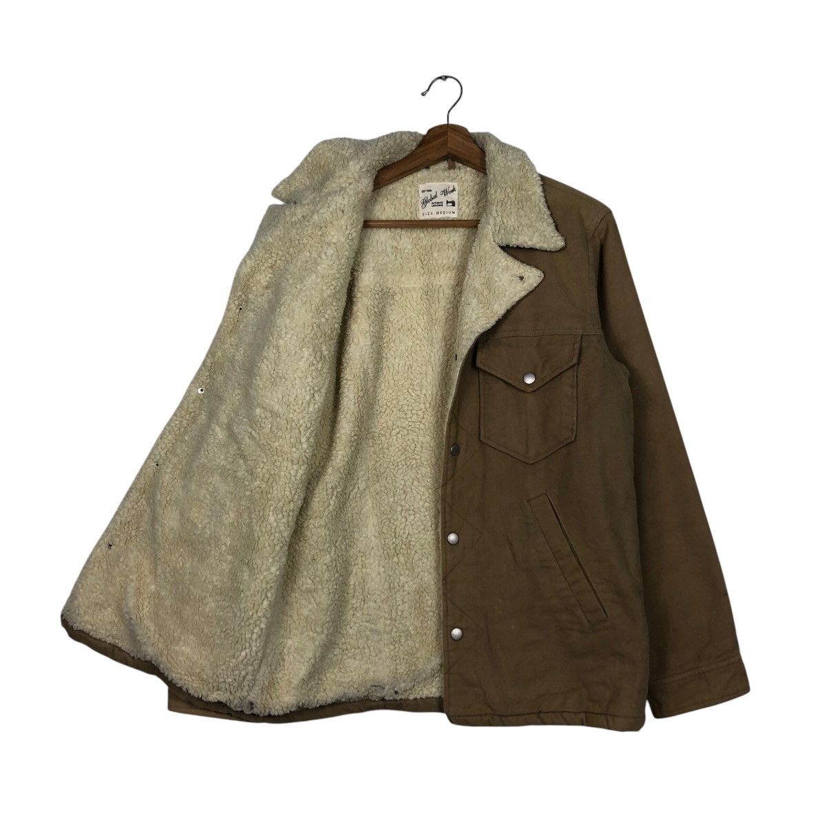 Japanese Brand × Vintage 📌Global Work Chore Biker Jacket Double Collar Issey Miyake Size US M / EU 48-50 / 2 - 12 Thumbnail