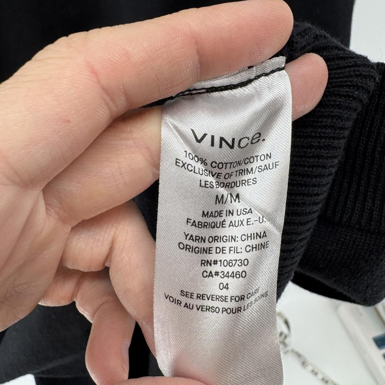 Vince Vince Women’s Black Cotton Sweater Dress Size M Long Sleeve Size M / US 6-8 / IT 42-44 - 3 Thumbnail