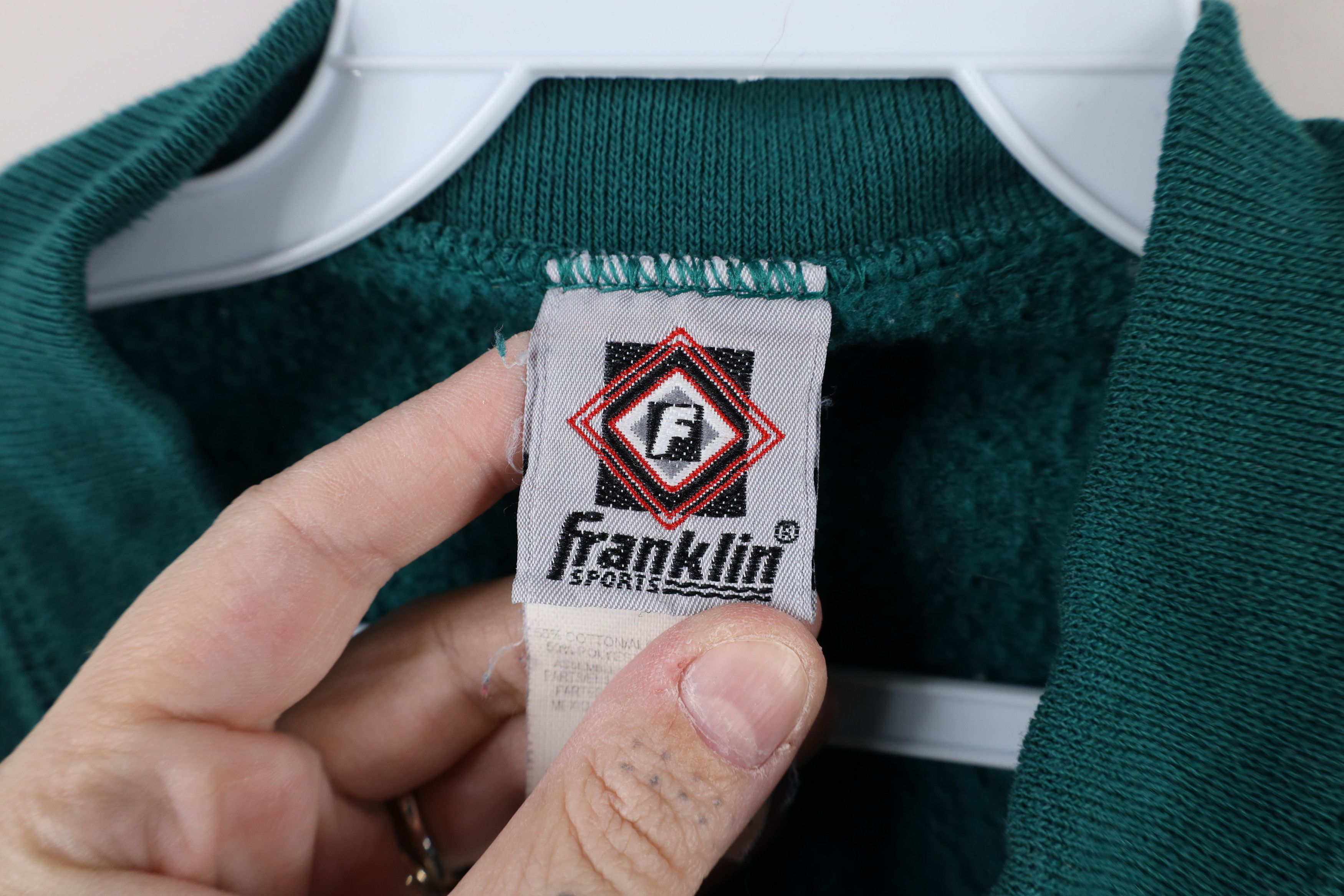 Vintage Vintage 90s Streetwear Blank Crewneck Sweatshirt Green Size US XL / EU 56 / 4 - 7 Thumbnail