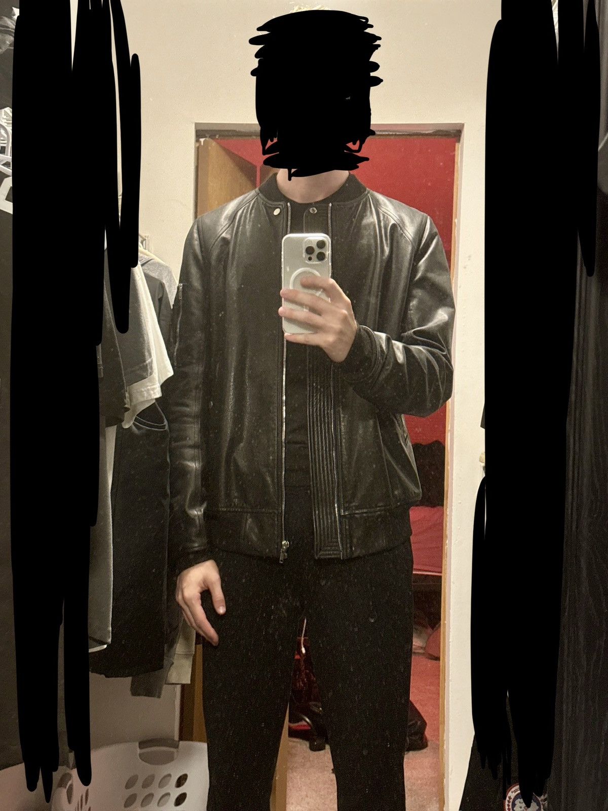 Rick Owens Rick Owens Larry leather bomber Size US XL / EU 56 / 4 - 2 Thumbnail