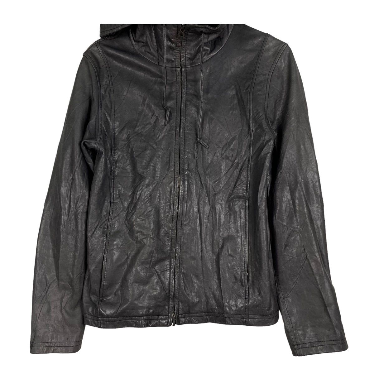 Japanese Brand × Leather × Other 💥SHAMA JAPAN COWHIDE LEATHER HOODIE JACKET Size US S / EU 44-46 / 1 - 6 Thumbnail
