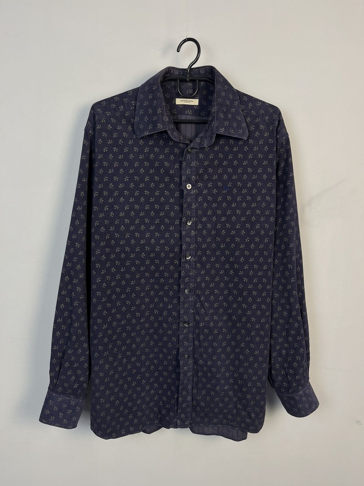Burberry Burberry London Floral Cotton Long Sleeve Shirt Made in UK Size US L / EU 52-54 / 3 - 1 Thumbnail