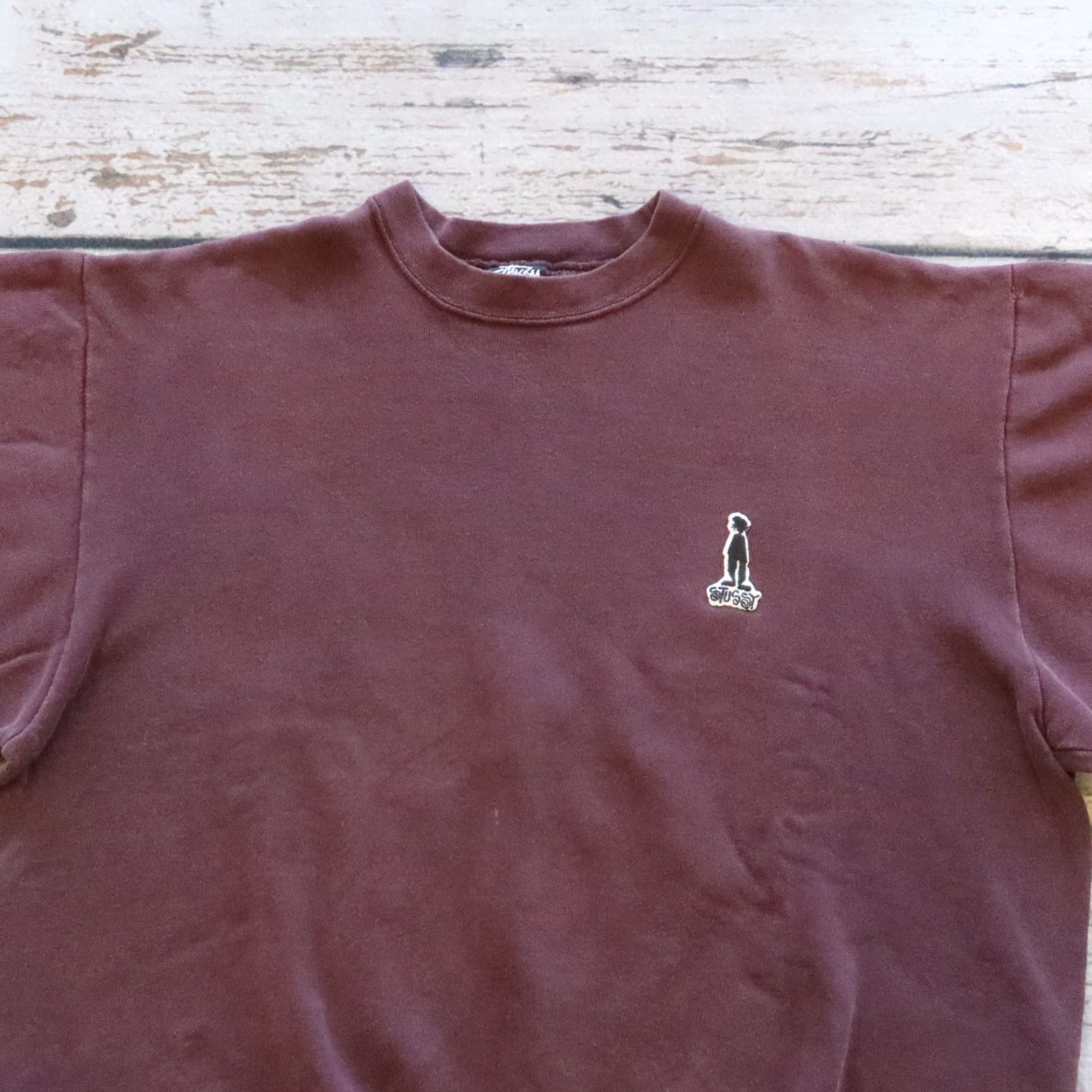 Vintage VINTAGE Stussy Sweatshirt Crewneck XL Purple Mens 90s Cotton Pullover Sweatshirt Size US XL / EU 56 / 4 - 2 Thumbnail