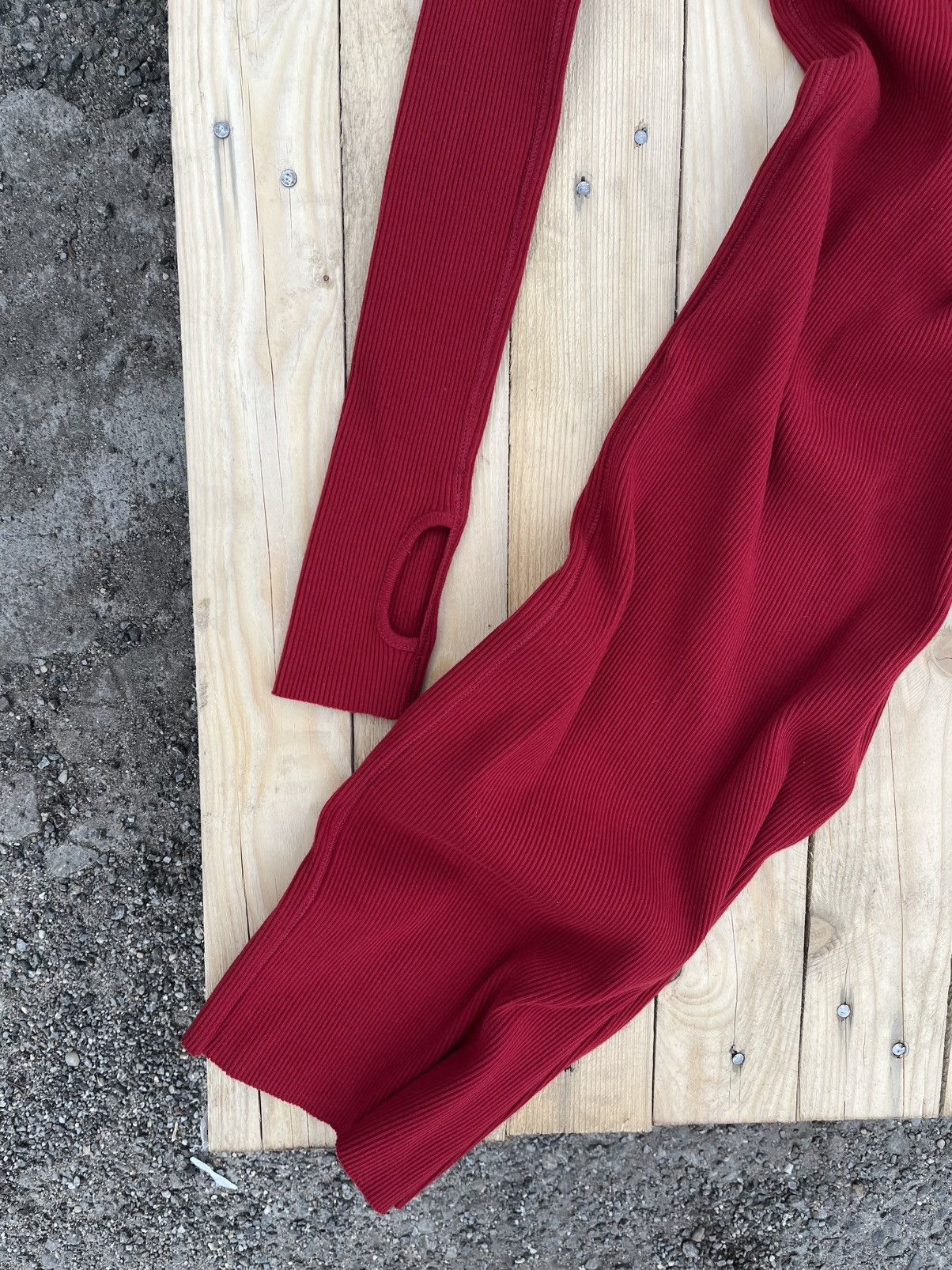 Helmut Lang HELMUT LANG RED RIBBED MAXI DRESS Size S / US 4 / IT 40 - 5 Thumbnail