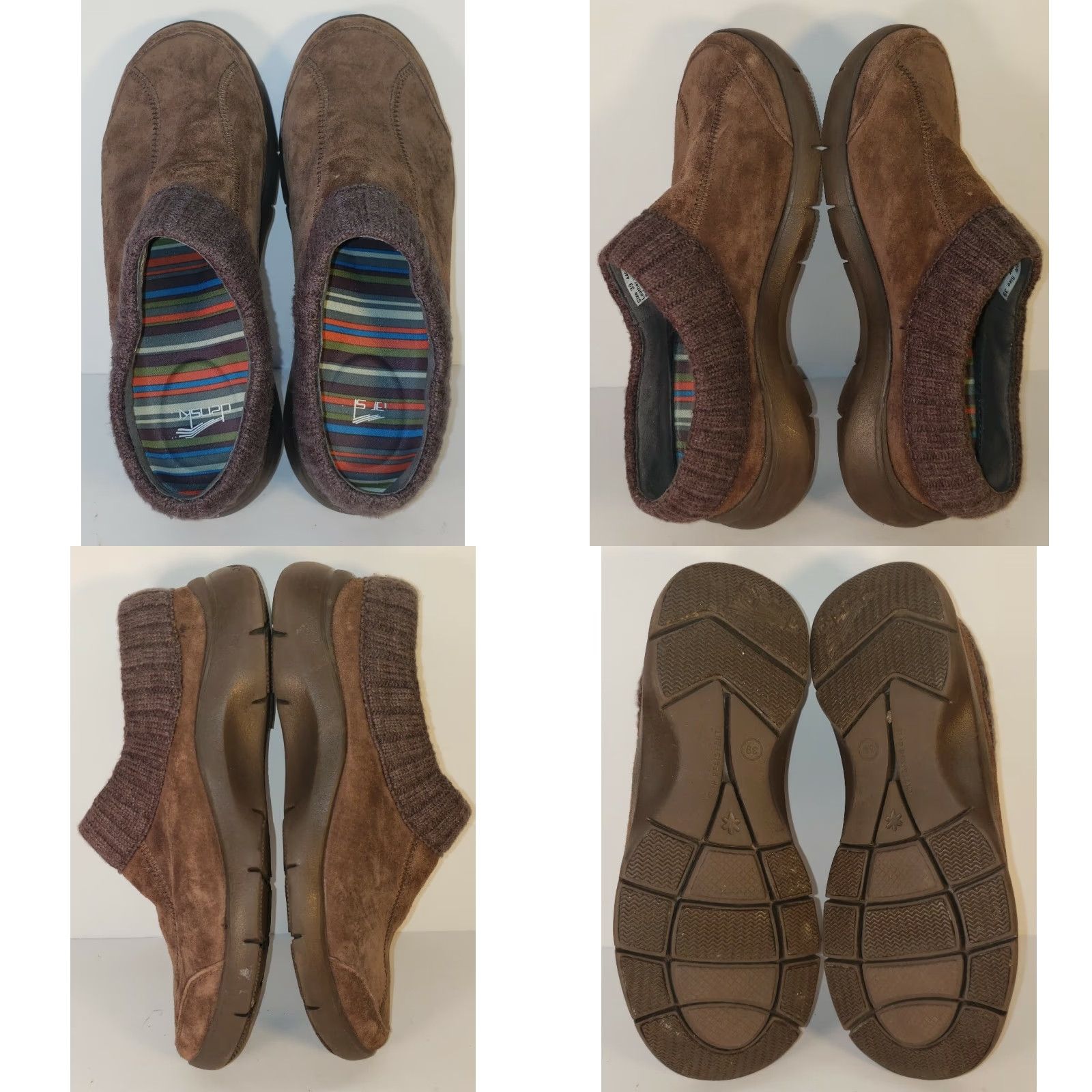 Dansko Dansko Clogs Women Brown 8.5M 39EU Suede Comfort Sweater Collar Casual Shoes Size M / US 6-8 / IT 42-44 - 8 Thumbnail
