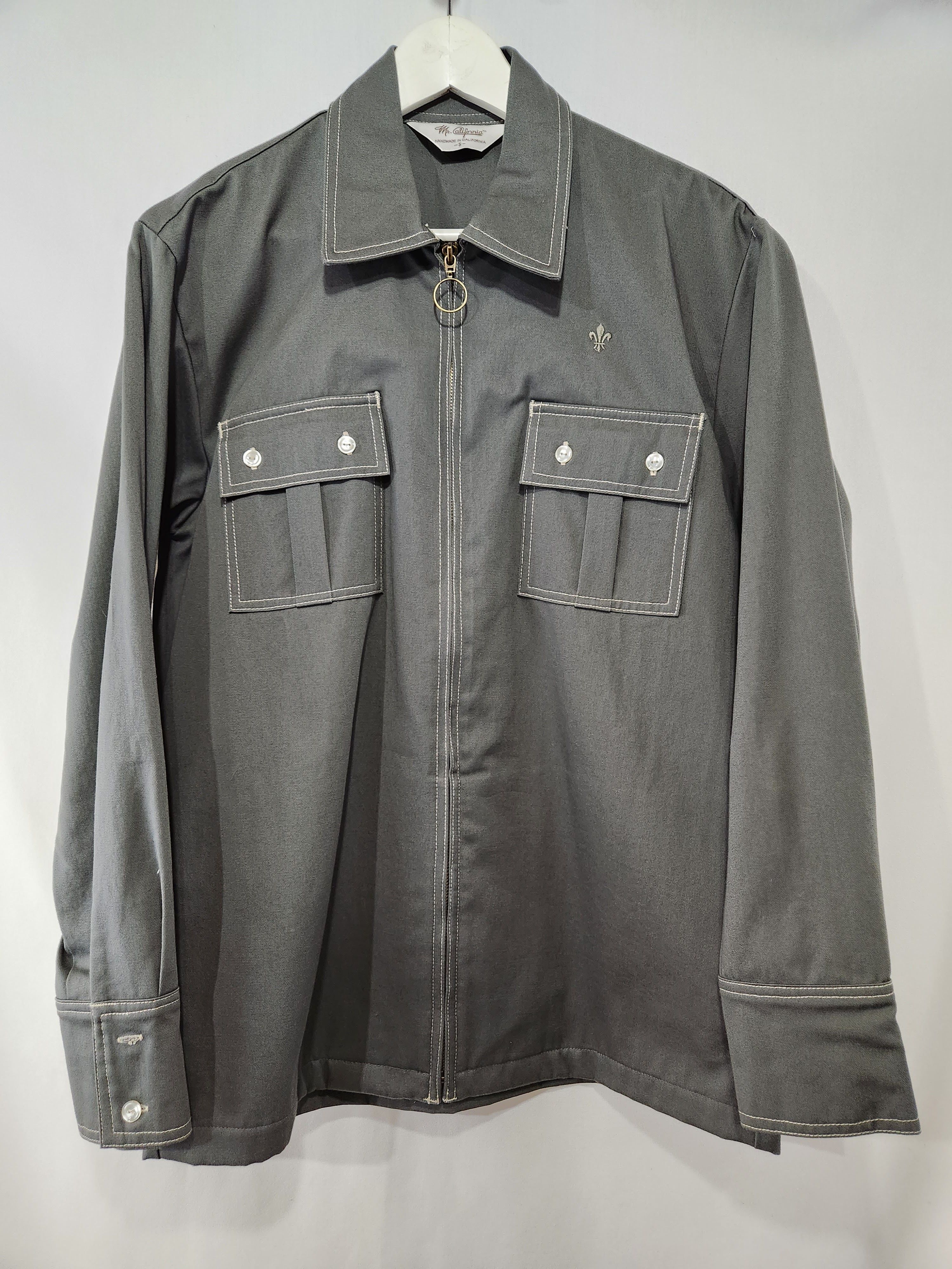 Vintage MR. CALIFORNIA South Lake 100% Cotton Grey Chore Coat Size US S / EU 44-46 / 1 - 1 Thumbnail