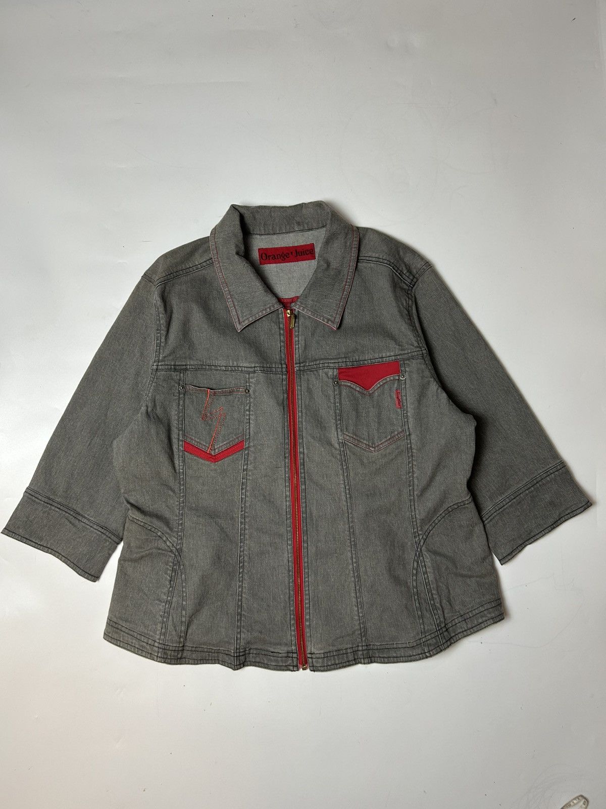 Japanese Brand ORANGE JUICE ZIPPER JACKET Size ONE SIZE - 1 Thumbnail