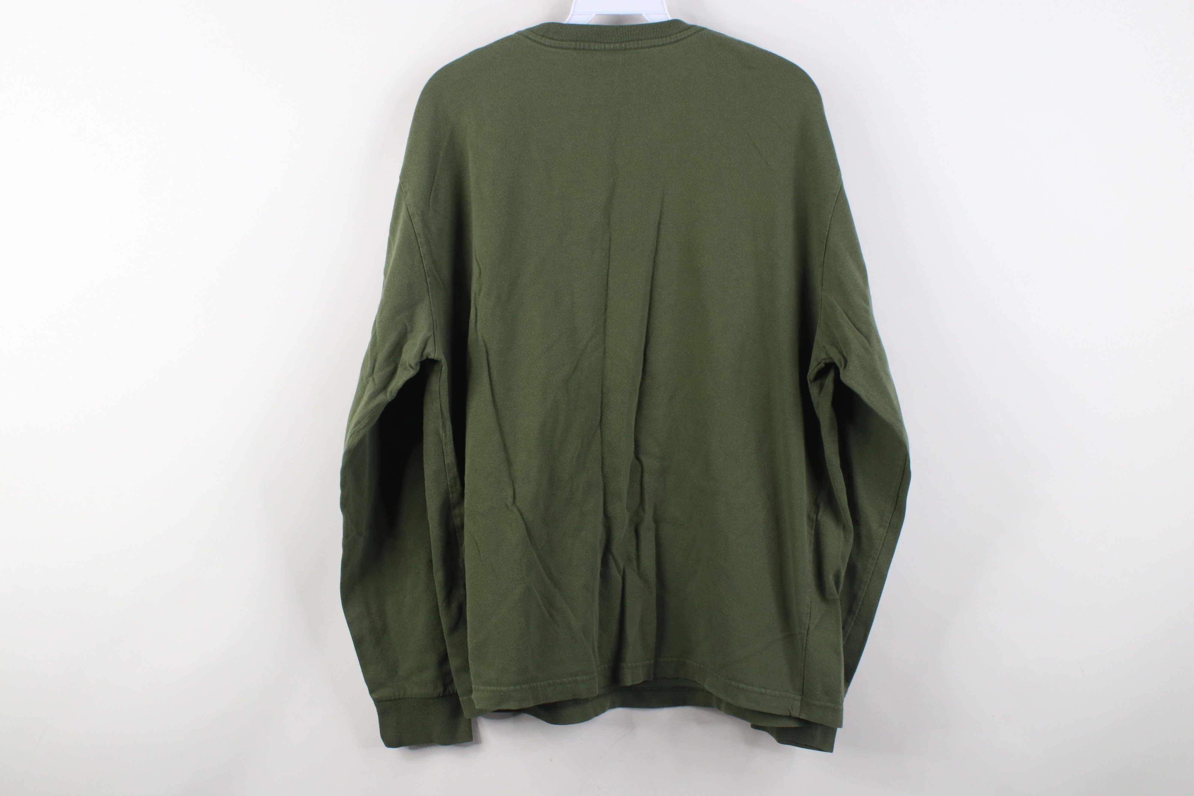 Gap Vintage Y2K 2004 Gap Spell Long Sleeve T-Shirt Green Cotton Size US L / EU 52-54 / 3 - 11 Thumbnail