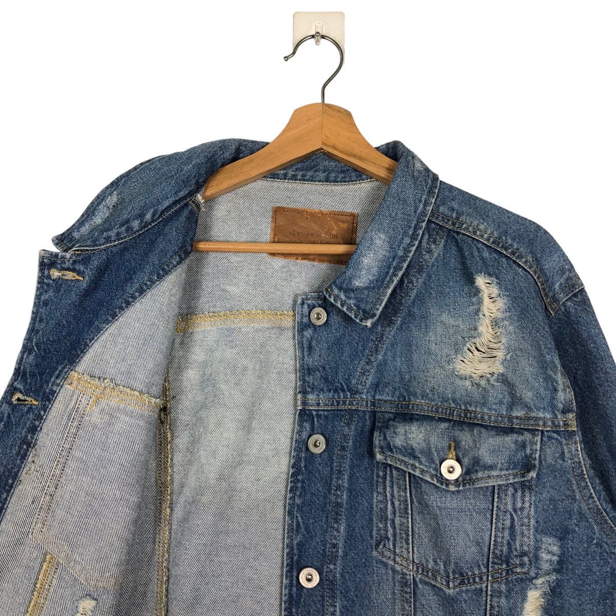 Japanese Brand 🔥Distressed Denim Trucker Jacket Pageboy Japan Made Size US M / EU 48-50 / 2 - 10 Thumbnail