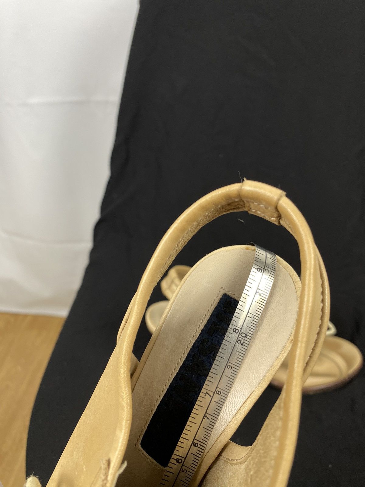 Jil Sander × Raf Simons × Vintage Jil Sander Peep Toe Lace Up Leather Slingback Pumps 37 Size US 7 / IT 37 - 14 Thumbnail