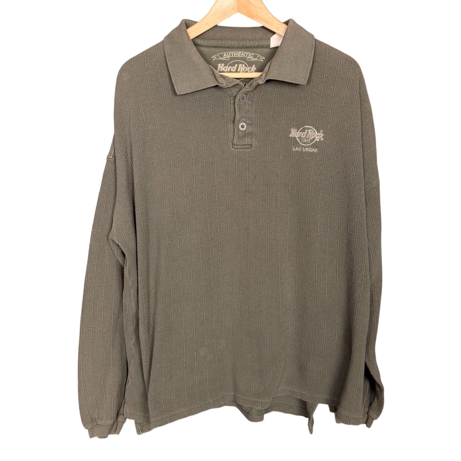 Hard Rock Cafe Vintage 90s Hard Rock Cafe Las Vegas Mens XXL LS Polo Shirt Size US XXL / EU 58 / 5 - 2 Thumbnail