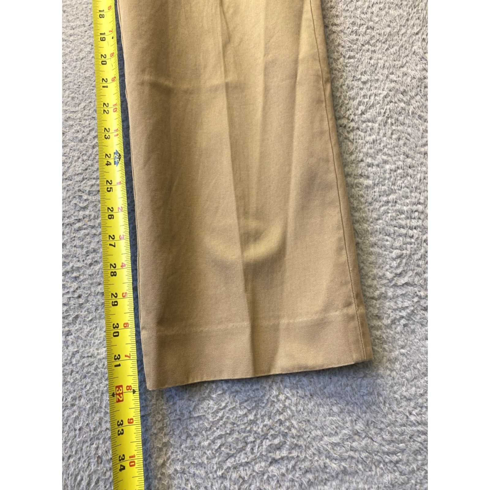 J.Crew J.Crew Chino Pants - Tan Cotton Twill, Flat Front, Tapered Leg, Regular Fit, 34x32, Men's Casual Outdoor Dress Pants Size US 34 / EU 50 - 6 Thumbnail