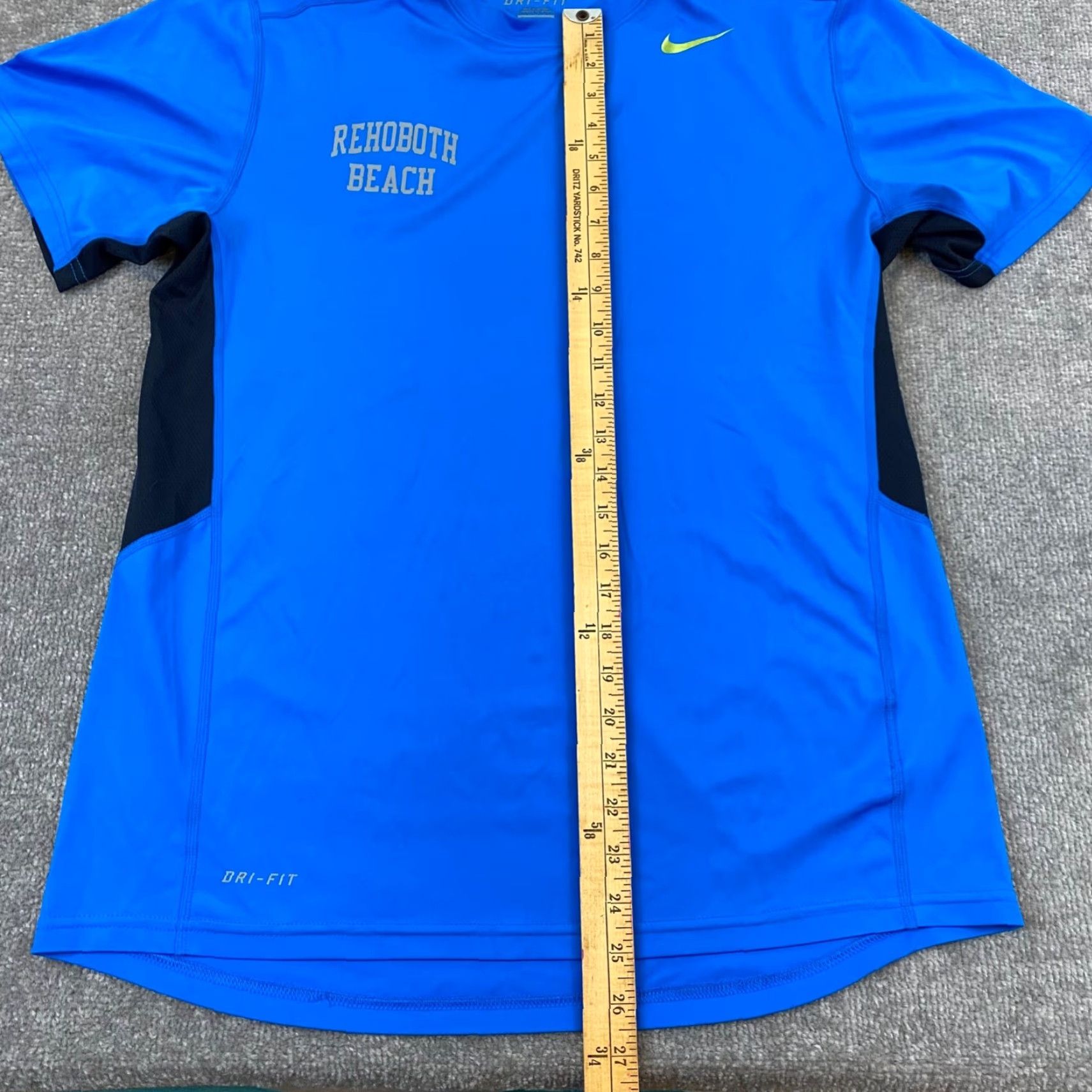 Nike Nike Dri-Fit Shirt Mens Medium Blue S/S Running Performance Casual Activewear Short Sleeve Size US M / EU 48-50 / 2 - 6 Thumbnail