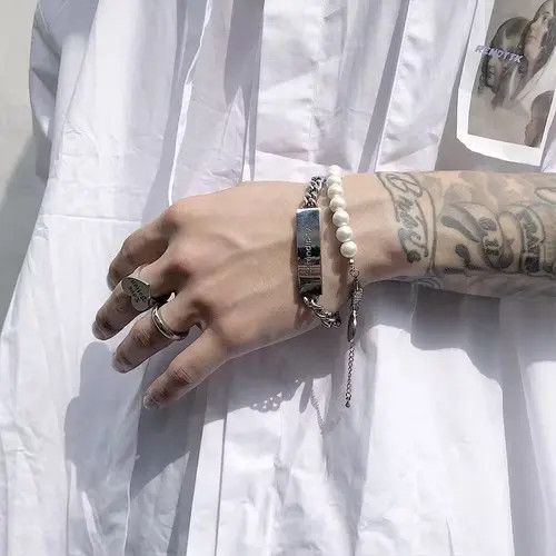 Jewelry × Vintage Stylish Adjustable Pearl Chain Bracelet Size ONE SIZE - 4 Thumbnail