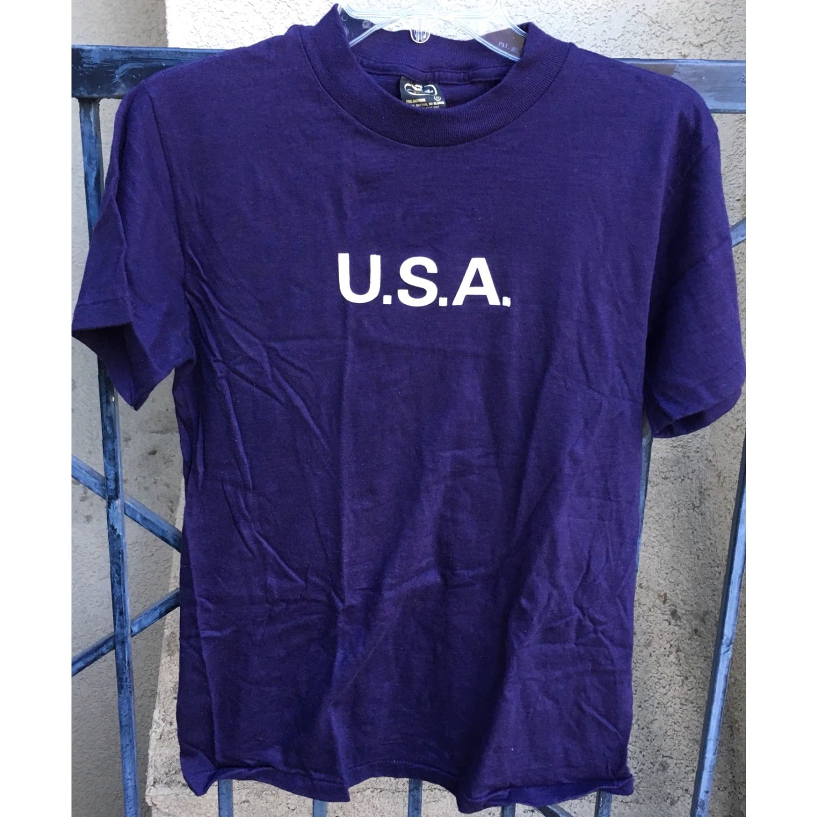 Anvil VINTAGE Anvil USA T-Shirt Blue M Graphic Tee Men 70s 1970s 1980s USA Front Back John Leli Cracking N Navy Blue White Lettering Short Sleeve Size M Size US M / EU 48-50 / 2 - 7 Thumbnail