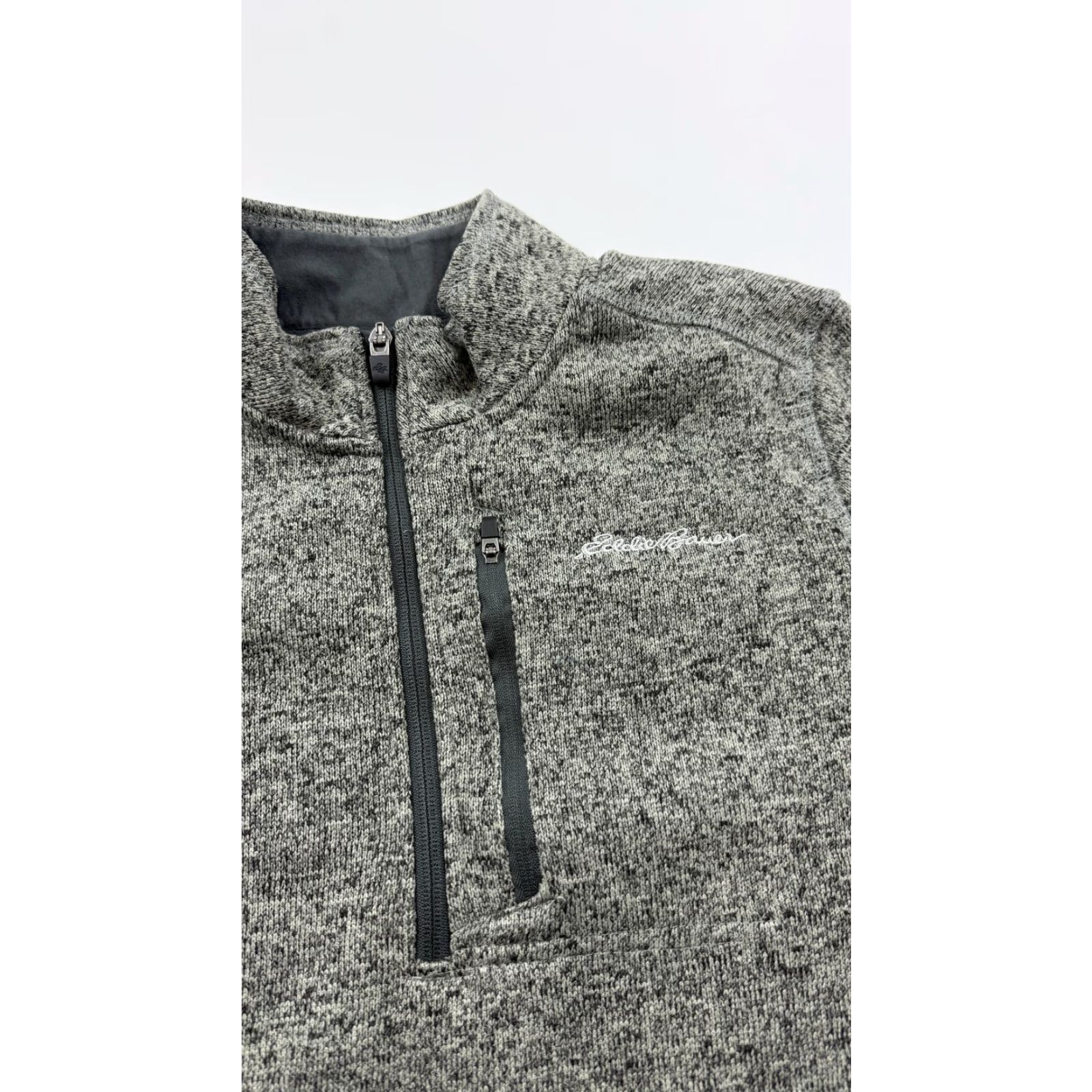 Eddie Bauer Eddie Bauer Sweater Mens Medium Gray 1/4 Zip Fleece Chest Pocket Mock Neck Pullover Long Sleeve Adults Mens Size US M / EU 48-50 / 2 - 4 Thumbnail