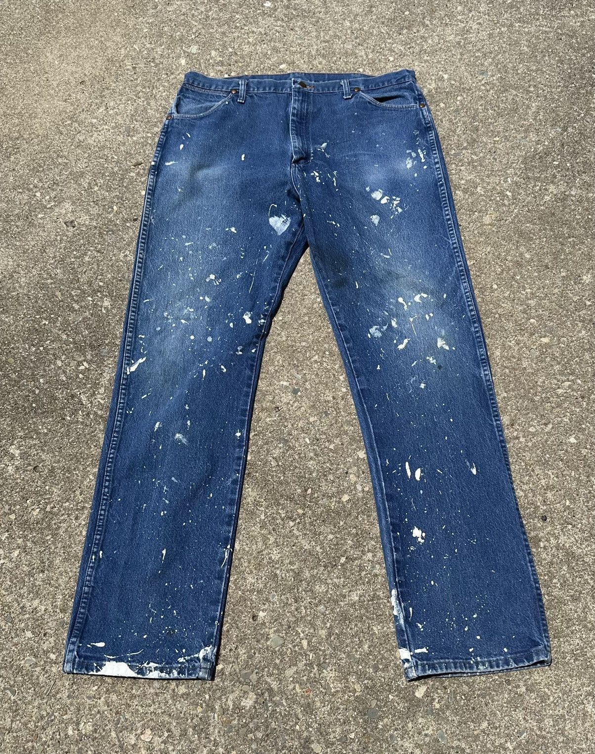 Jean × Vintage × Wrangler Vintage paint splatter jeans Size US 37 - 1 Thumbnail