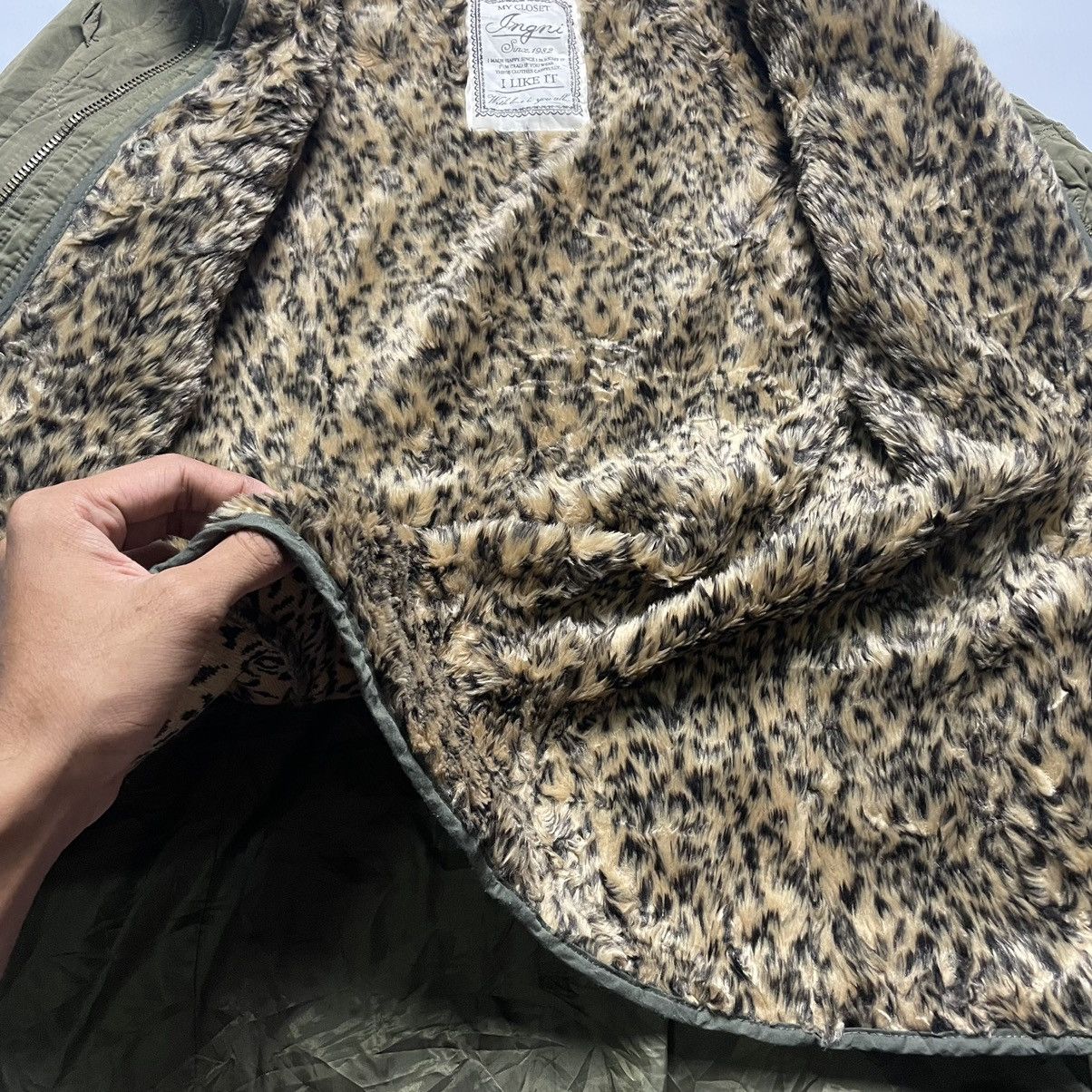 If Six Was Nine 🇯🇵 INGNI LEOPARD FUR SHERPA MULTIPOCKET HOODIE PARKA JACKET Size M / US 6-8 / IT 42-44 - 8 Thumbnail