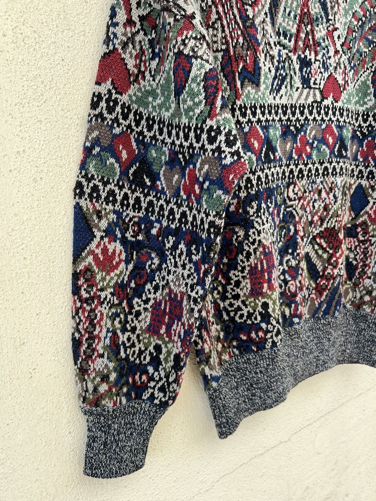Missoni Vintage Missoni Italy Poker Card Knitwear Wool Sweater Size US M / EU 48-50 / 2 - 17 Thumbnail