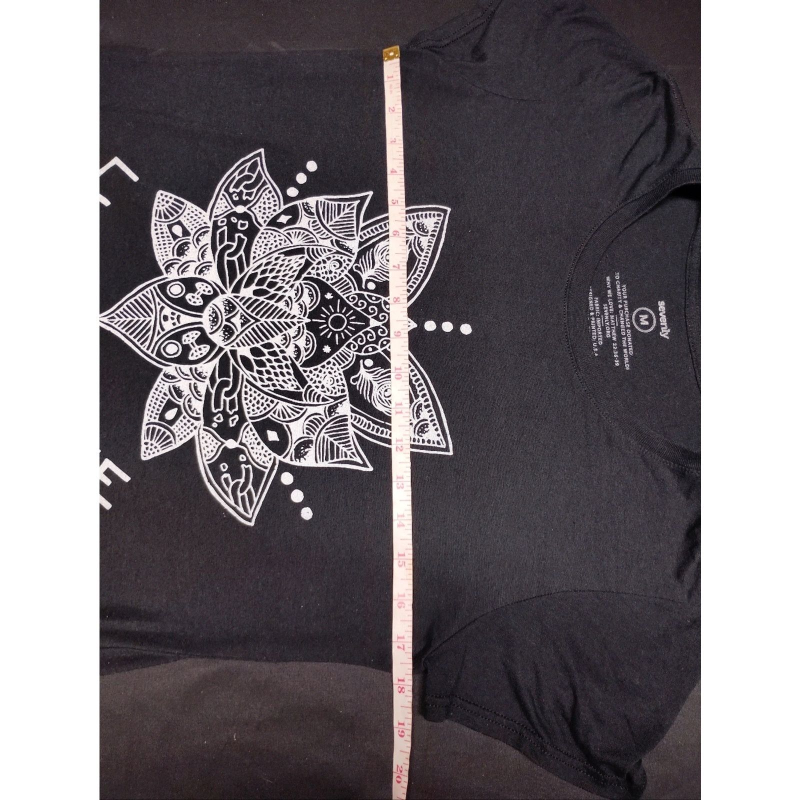 Seventh Live Free Black Graphic Yoga Tee Size M / US 6-8 / IT 42-44 - 4 Thumbnail