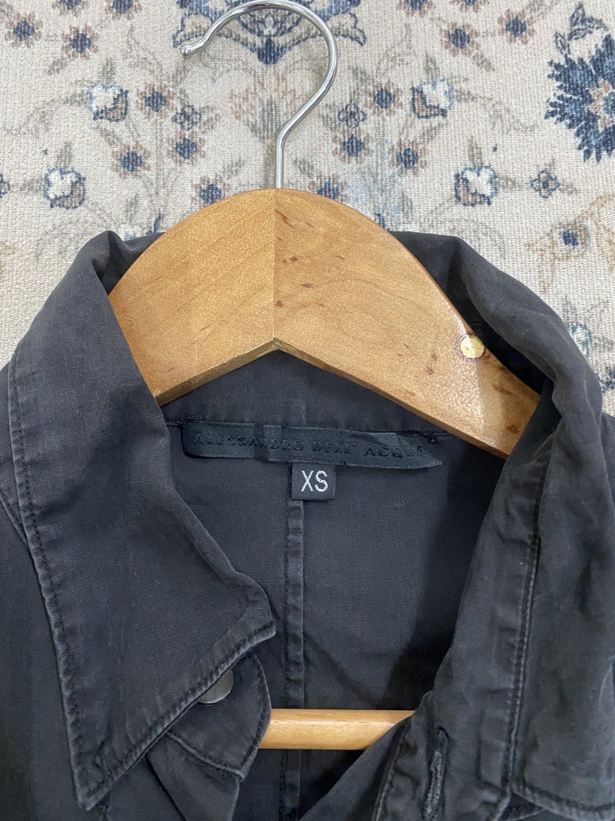 Alessandro Dell'acqua BLACK DESIGNER LONGSLEEVE SHIRT MADE IN ITALY Size US XS / EU 42 / 0 - 5 Thumbnail