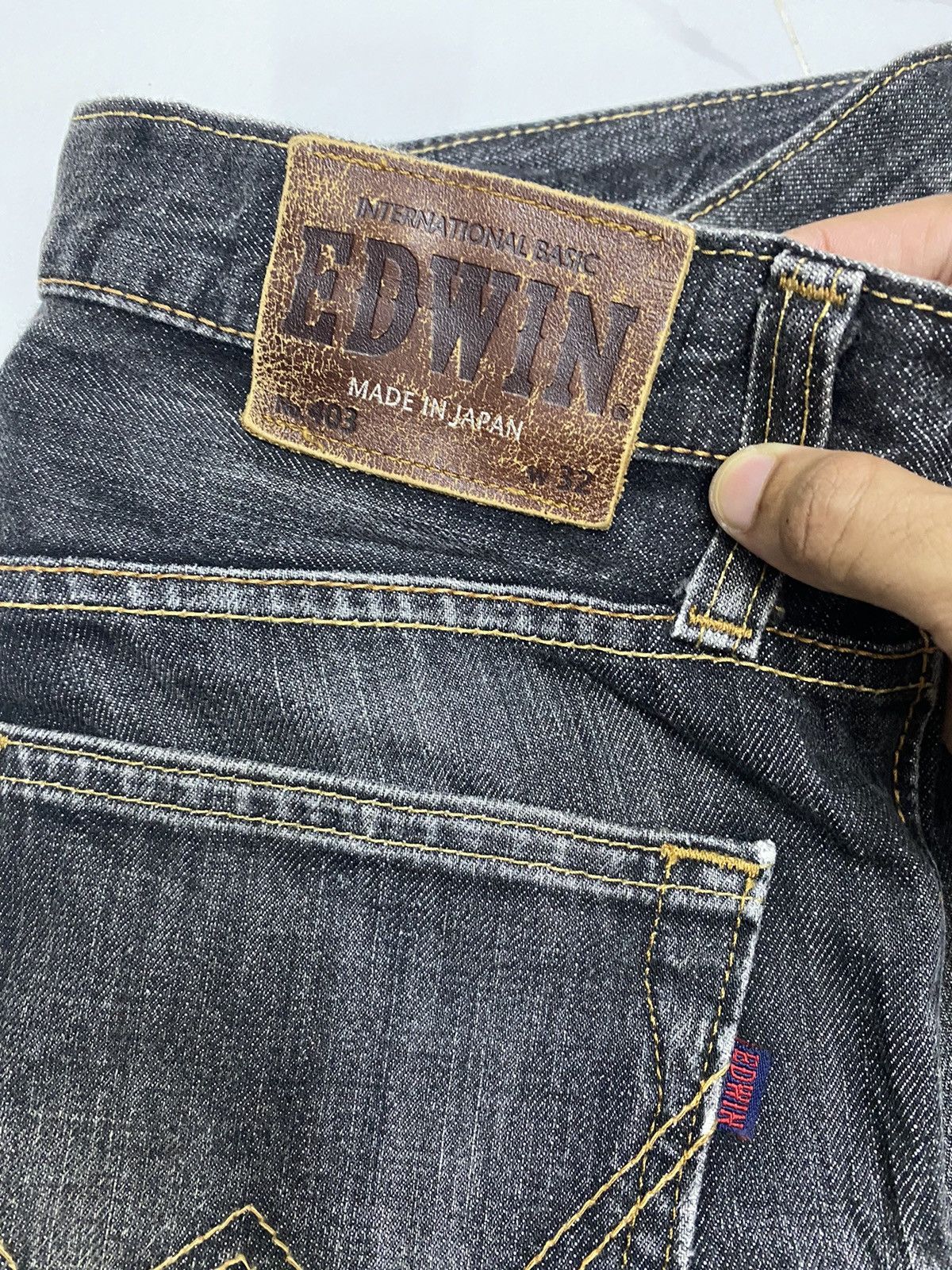 Edwin DISTRESSED DENIM EDWIN NO 403 MADE IN JAPAN DENIM JEANS Size US 33 - 7 Thumbnail