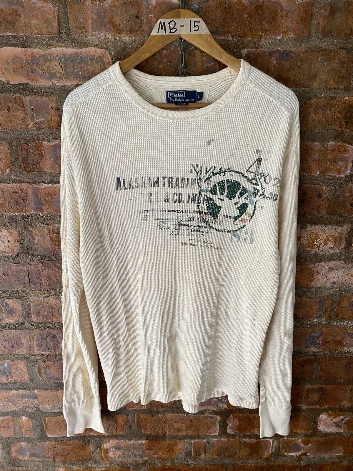 Polo Ralph Lauren Vtg Polo Ralph Lauren Thermal Wafer knit Size US L / EU 52-54 / 3 - 2 Thumbnail