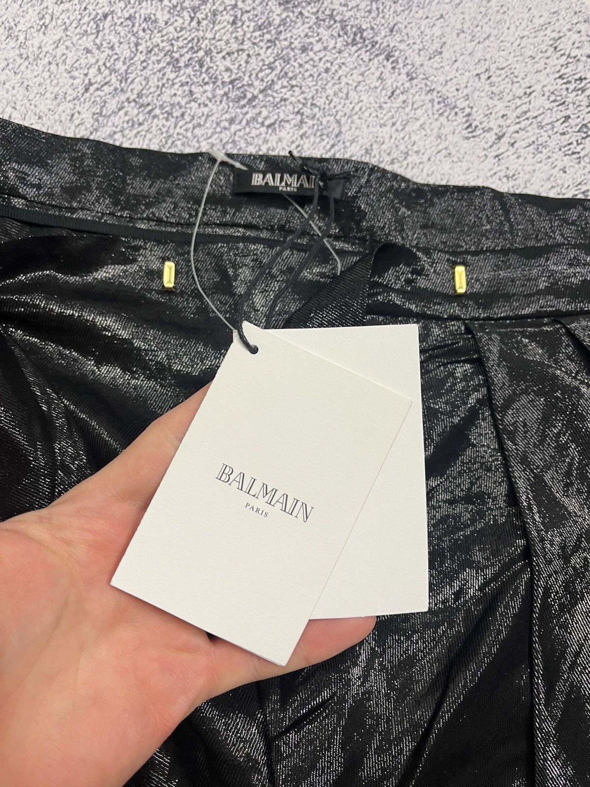 Balmain BNWT🔥 Balmain Paris Asymmetric Draped Silk Trousers Pants Size US 32 / EU 48 - 10 Thumbnail