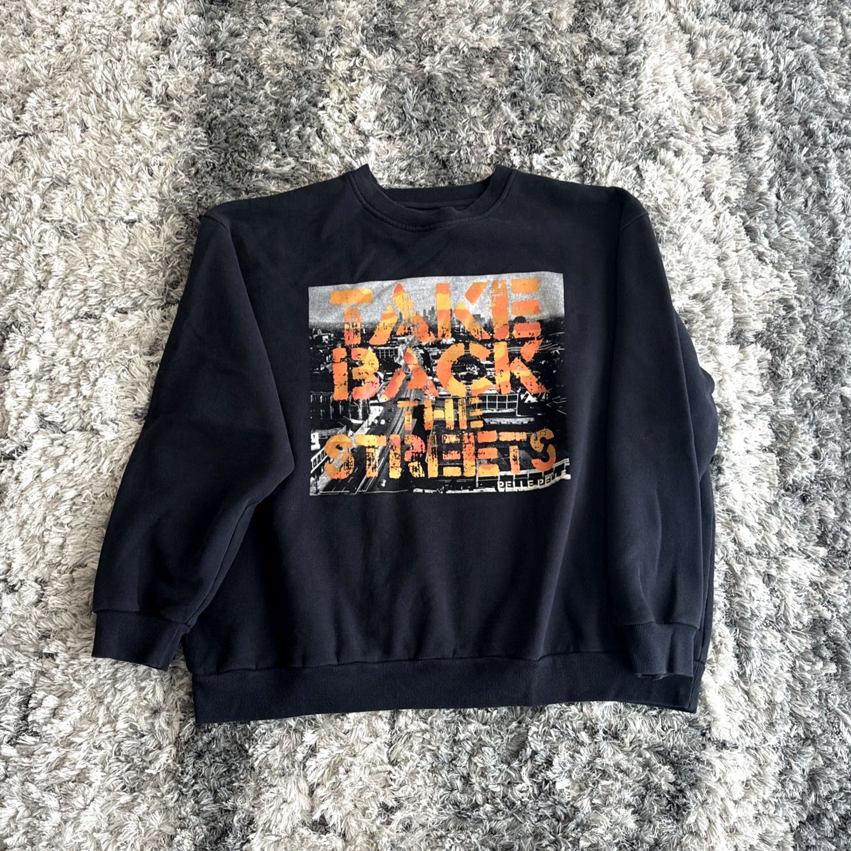 Pelle Pelle VINTAGE Pelle Pelle Long Sleeve Take Back The Streets Black Size 4XL Men’s Size US XXL / EU 58 / 5 - 2 Thumbnail