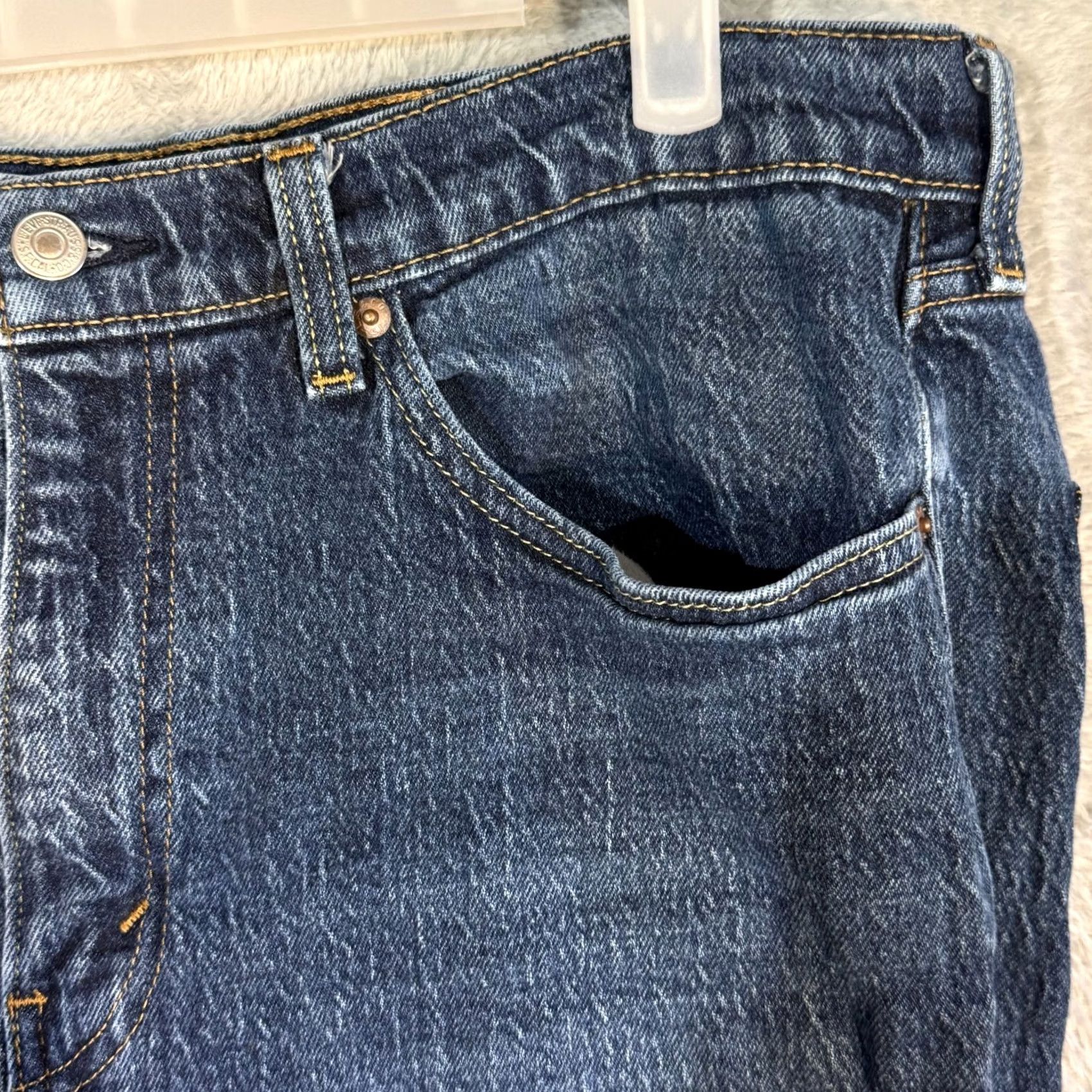Levi's Levi’s 505 Jeans Men’s 34x32 Blue Denim Stretch Mid-Rise Straight Leg Jeans Mens Regular 34 Blue Denim Stretch 505 Straight Leg Jeans Size US 34 / EU 50 - 4 Thumbnail