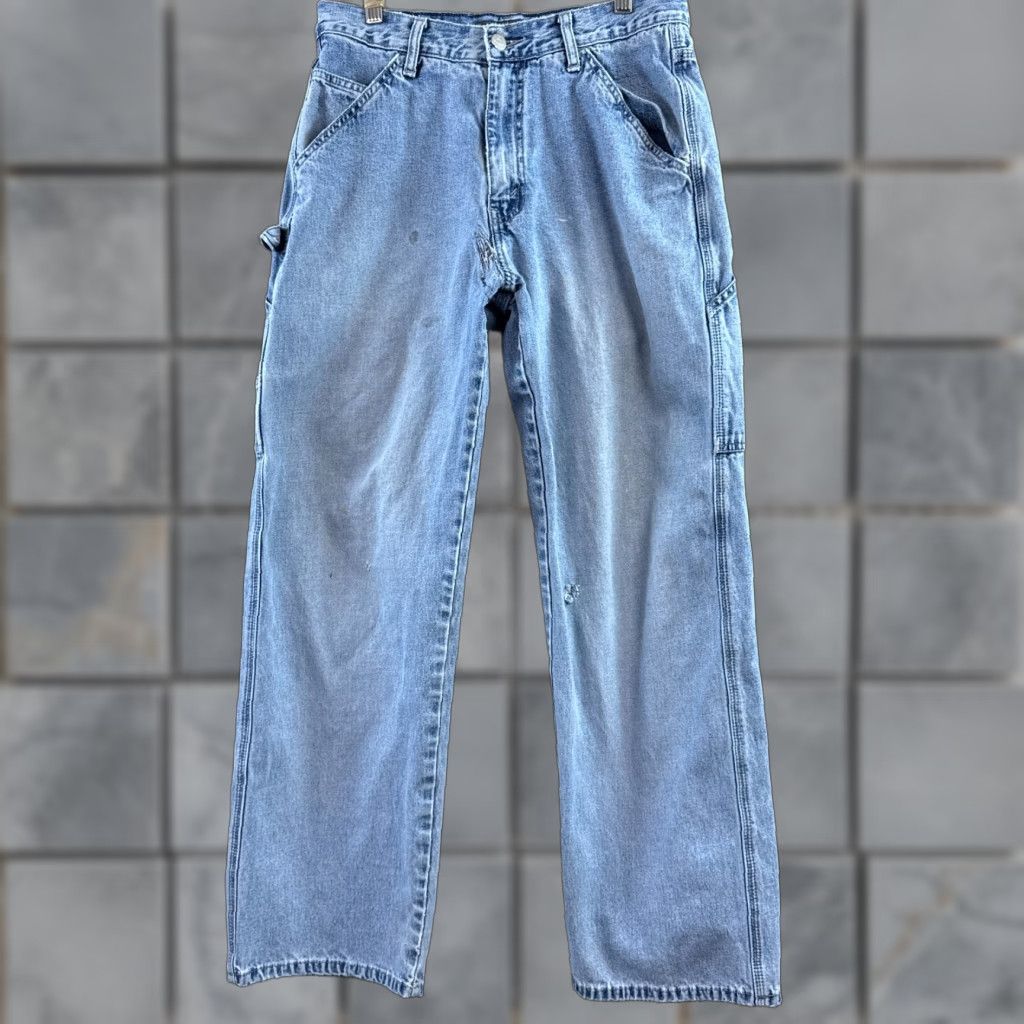 Levi's VINTAGE Levi's Silvertab Jeans Men 30x30 Blue Carpenter Thrashed Repair Destroyed Size US 30 / EU 46 - 1 Thumbnail