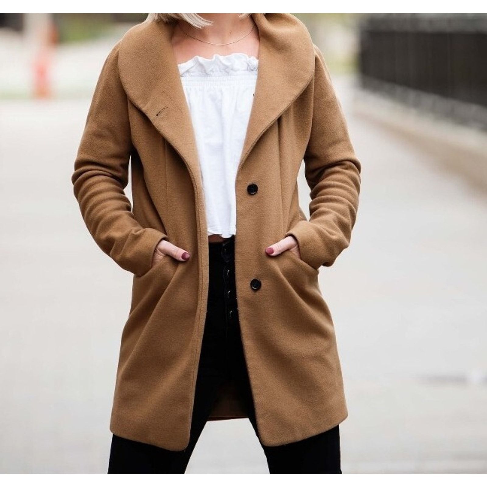 Aritzia Aritzia Wilfre Coat Brown Camel Size X-Small A001712 Size XS / US 0-2 / IT 36-38 - 2 Thumbnail