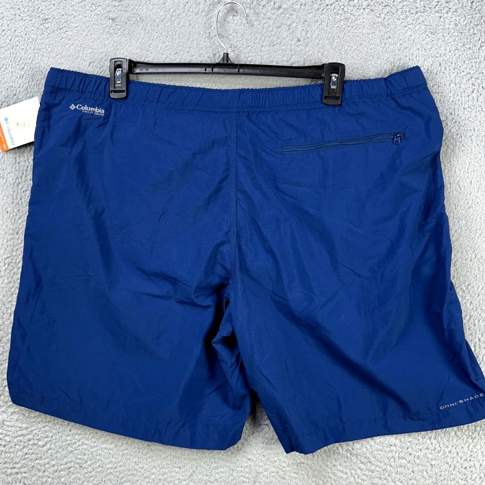 Vintage Columbia Field Gear Nylon Shorts Hiking Mens 2XL Blue Omni-Shade Flat Front NEW Size US 39 - 3 Thumbnail